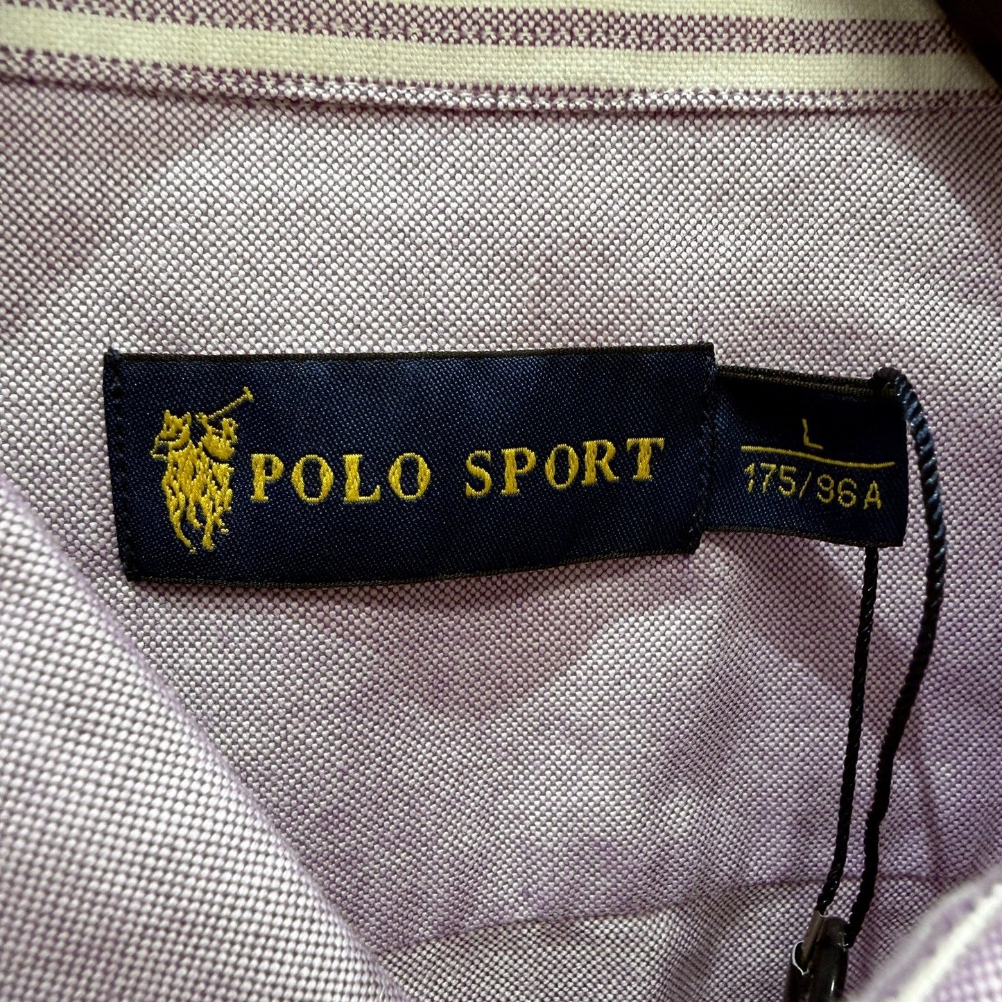 Polo Sport Mens Long Sleeve Cotton Casual Purple Shirt Size L NEW