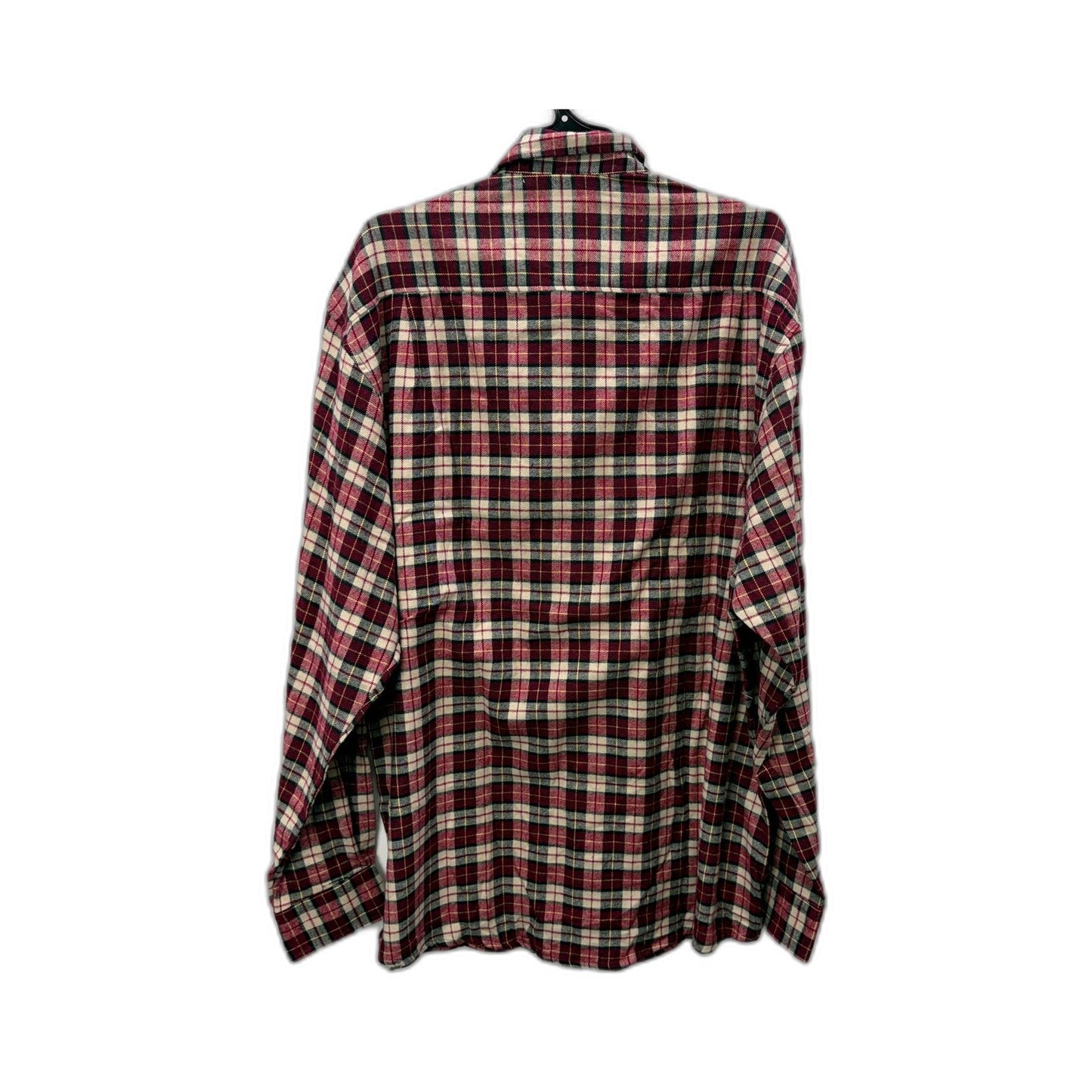 Modern Man Mens Plaid Flannel Shirt Multi Color Cotton Button-Down Size L NEW