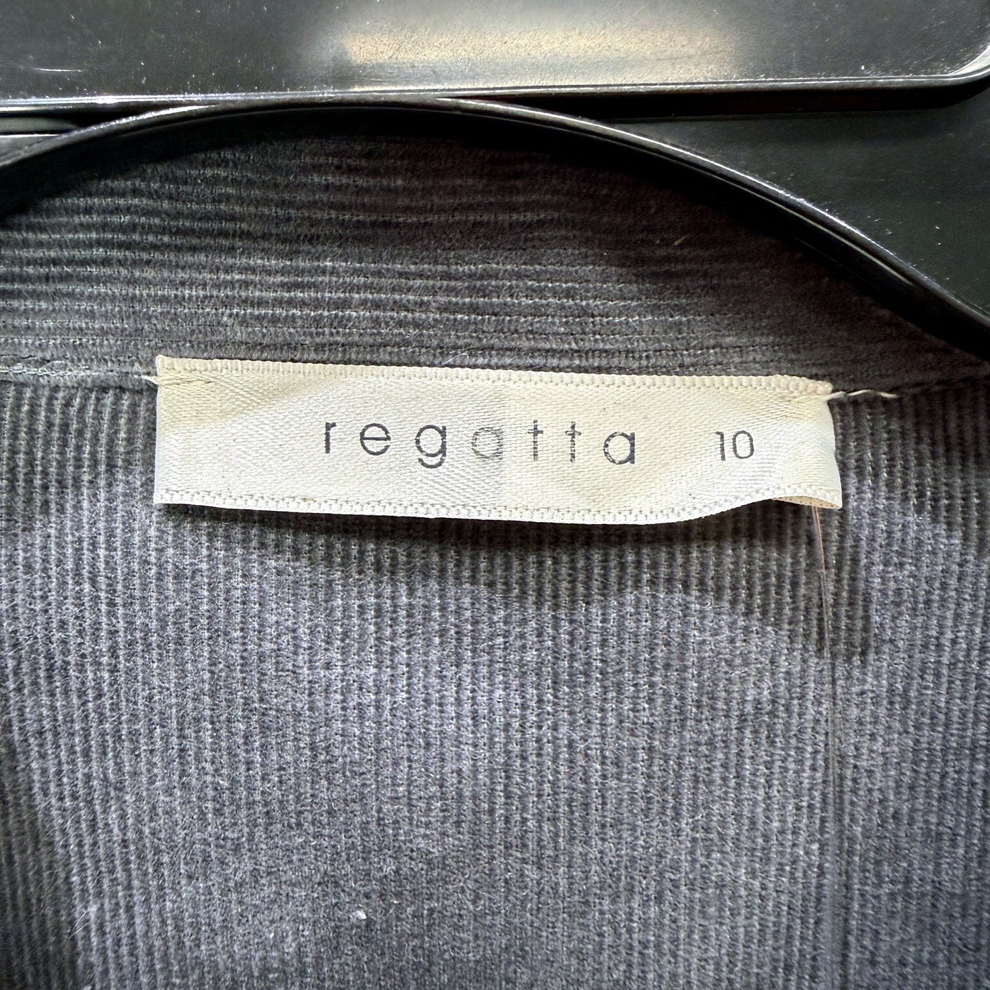 Regatta Womens Corduroy Dress - Black Organic Cotton Casual Size 10 NEW