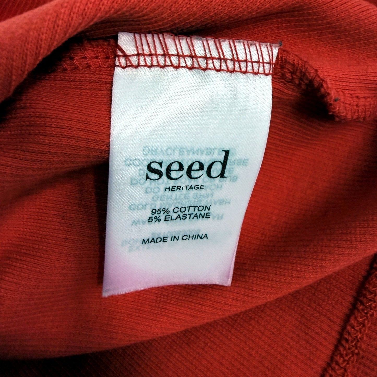 Seed Heritage Womens One-Shoulder Ribbed Top in Red, Size M
