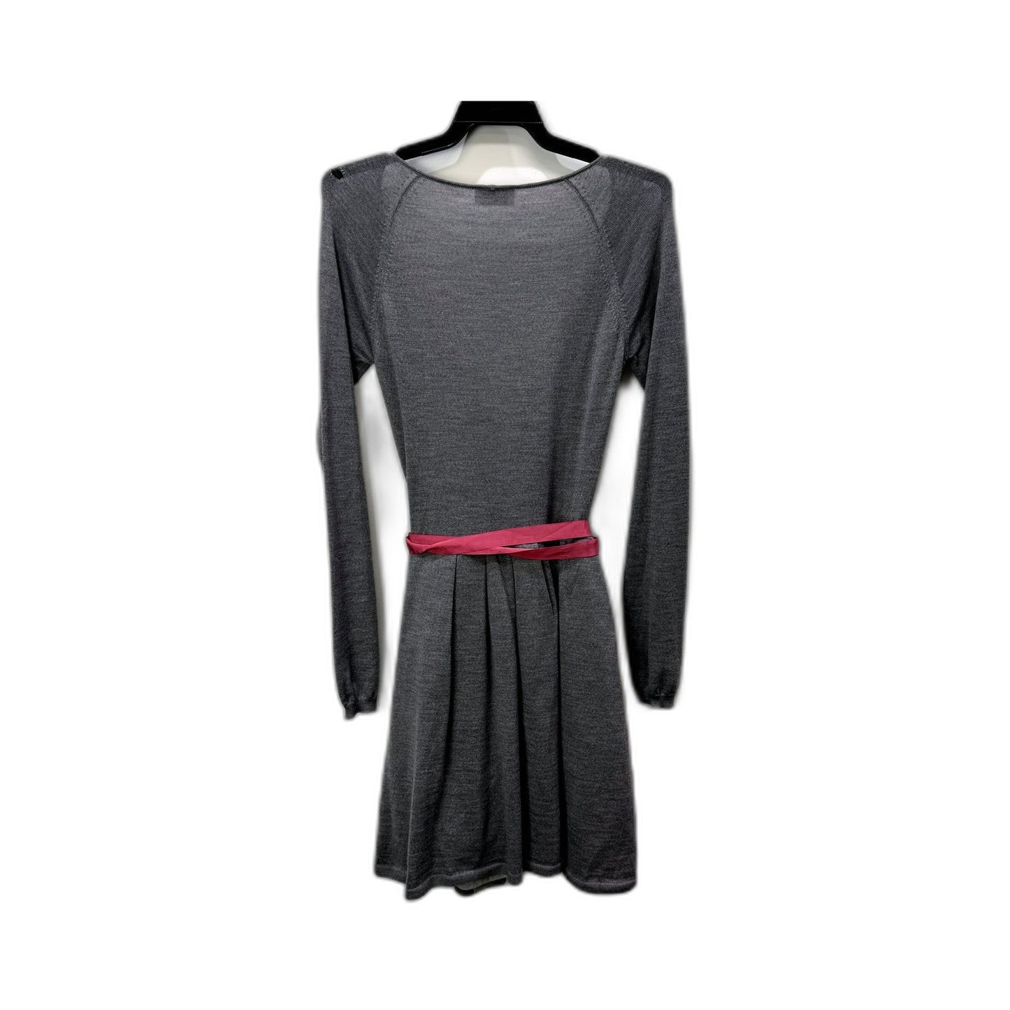 Red Valentino Womens Pleated Tie Waist Pullover Dress in Gray, Size M NEW