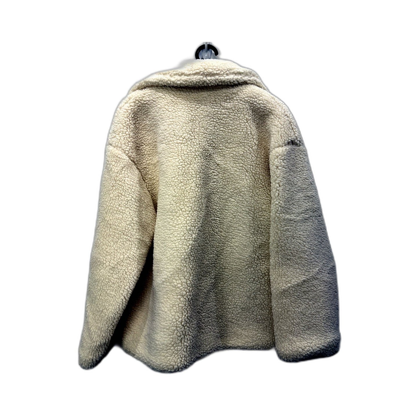 Petal + Pup Womens Teddy Coat Fuzzy Cozy Pullover Sweatshirt Jacket White/Cream