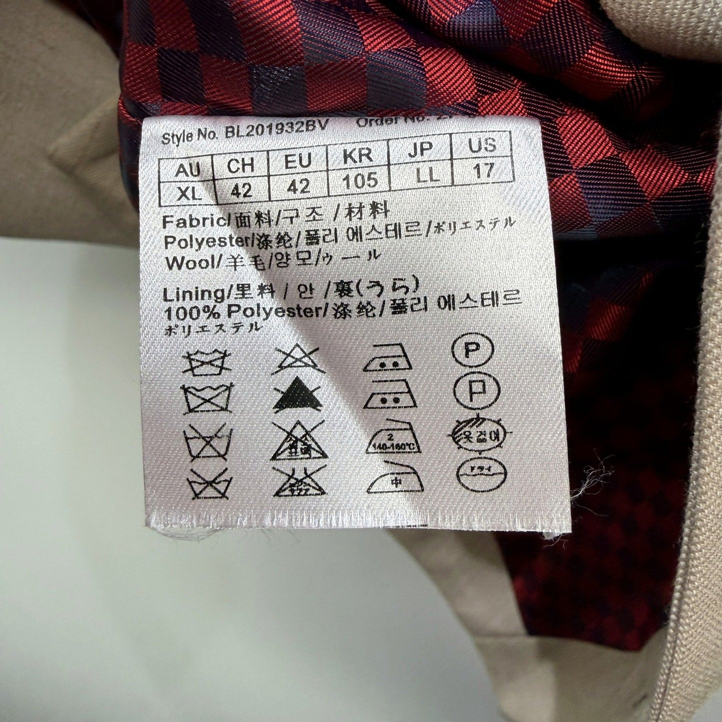 Brick Lane Mens Checkered Gray Polyester Wool Blend Vest in XL Size