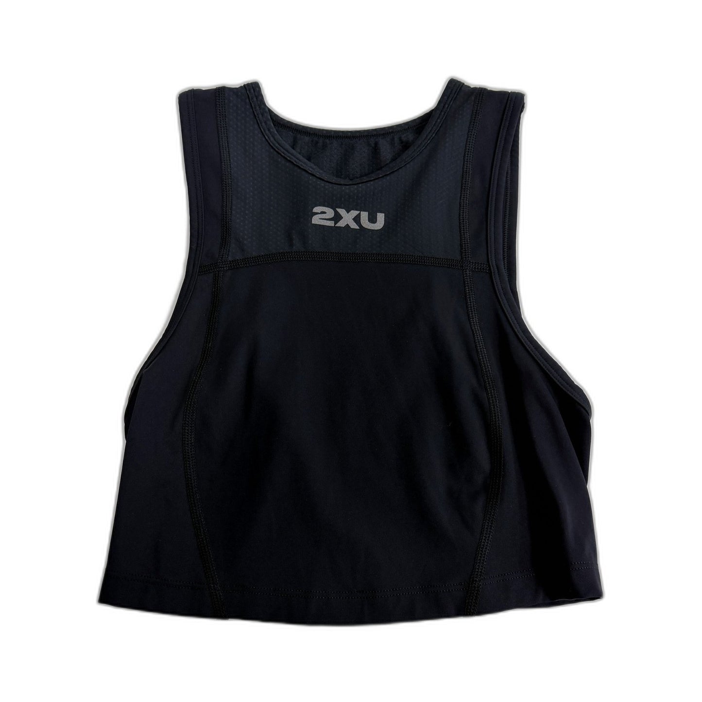 2XU Womens Breathable Moisture-Wicking Workout Tank Top in Black for Petite