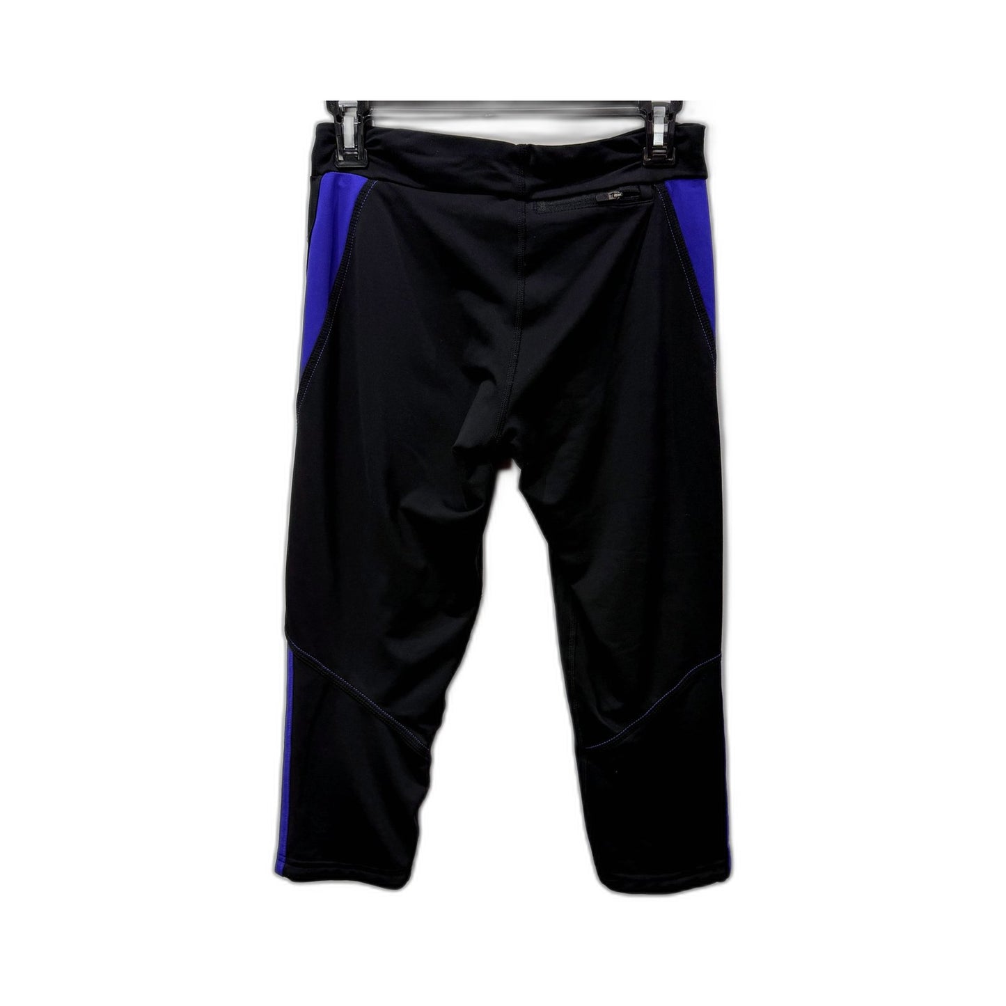 adidas Womens Athletic Pants Black and Blue Lightweight Workout Gym Size 8