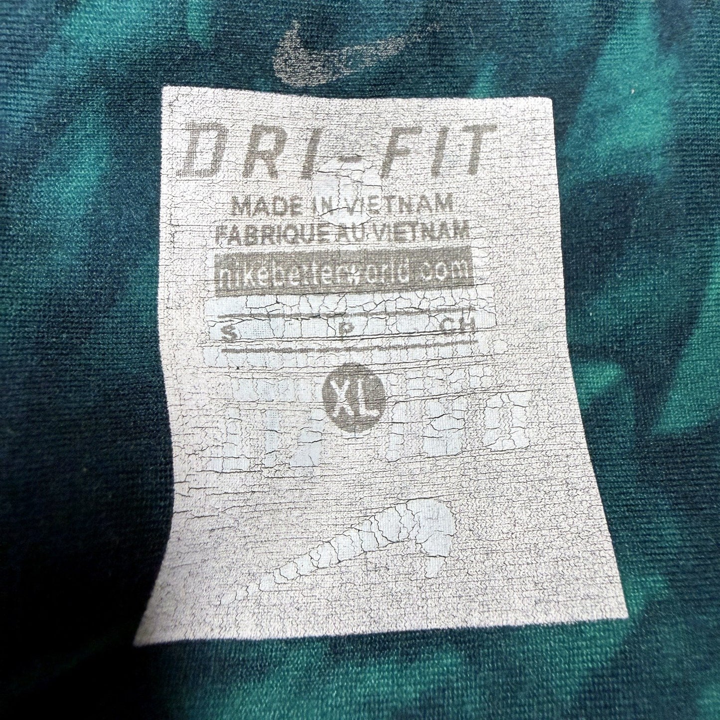Nike Womens High Waisted Printed Green Teal Leggings XL Size