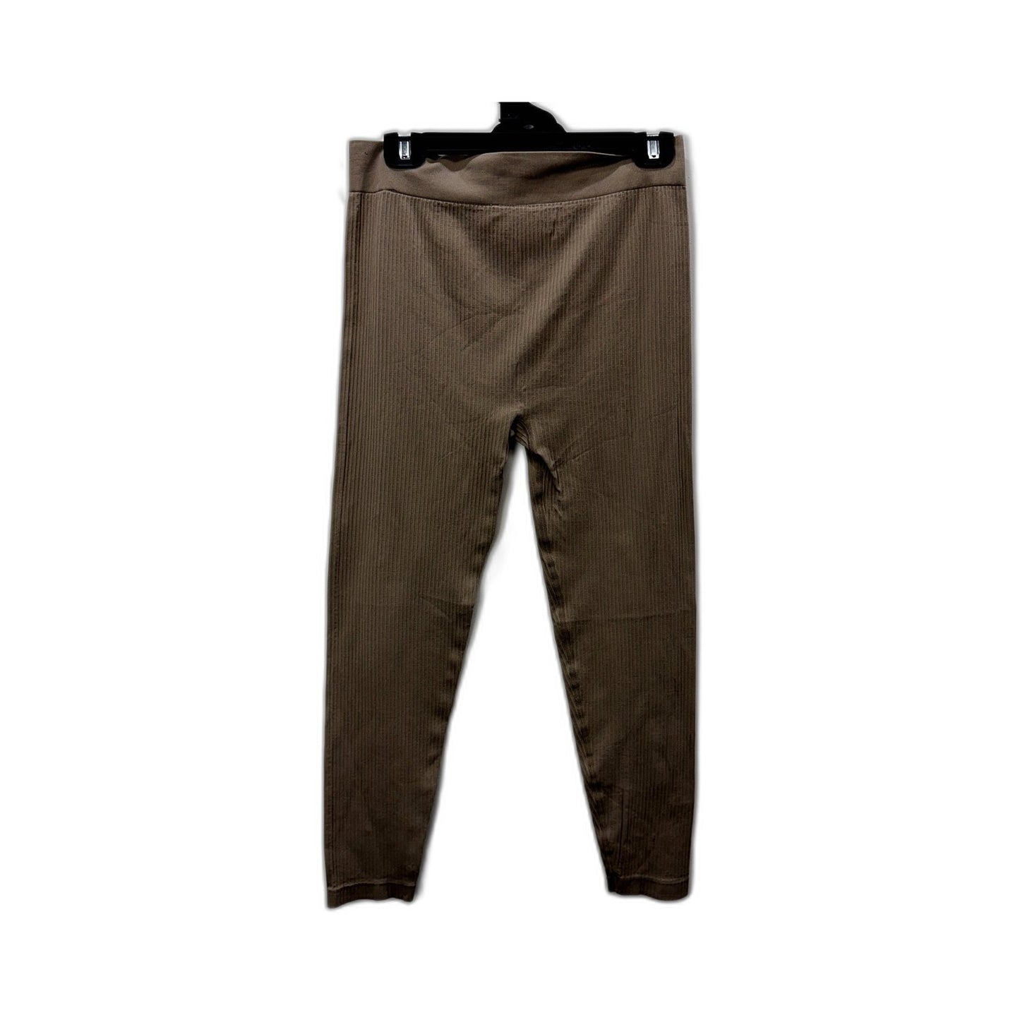 Everlast Womens Ribbed High Waisted Olive Green Leggings Size 16 NEW