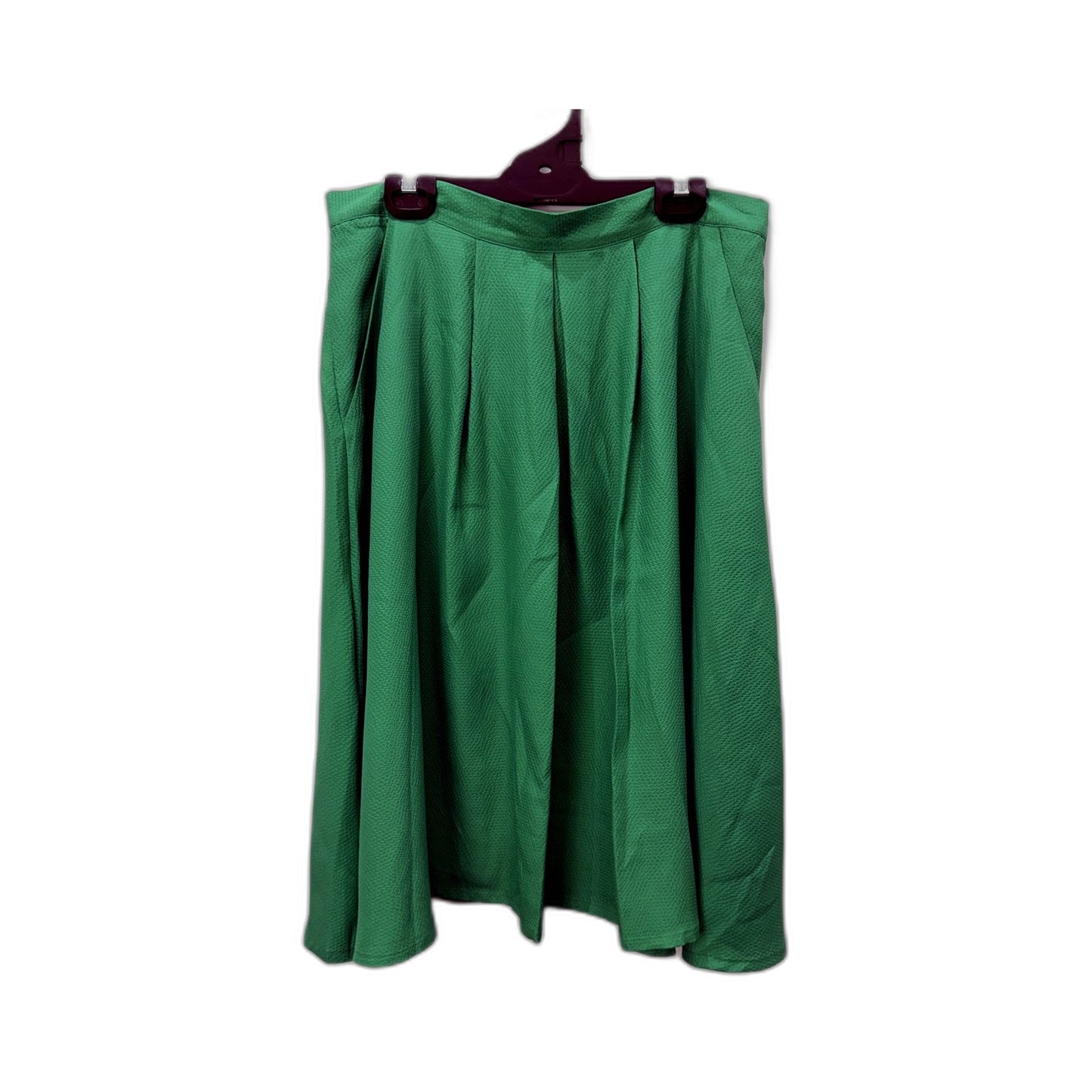 Portmans Womens Green Pleated Skirt Casual Feminine Comfortable Size 14 NEW