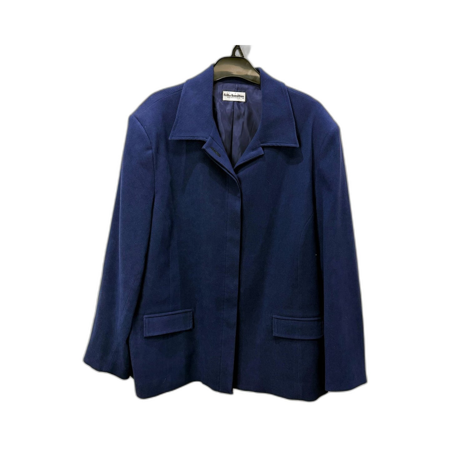 Fella Hamilton Womens Navy Blue Pullover Dress Jacket Size 18