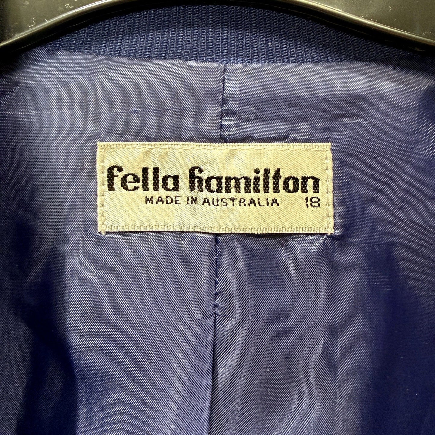 Fella Hamilton Womens Navy Blue Pullover Dress Jacket Size 18