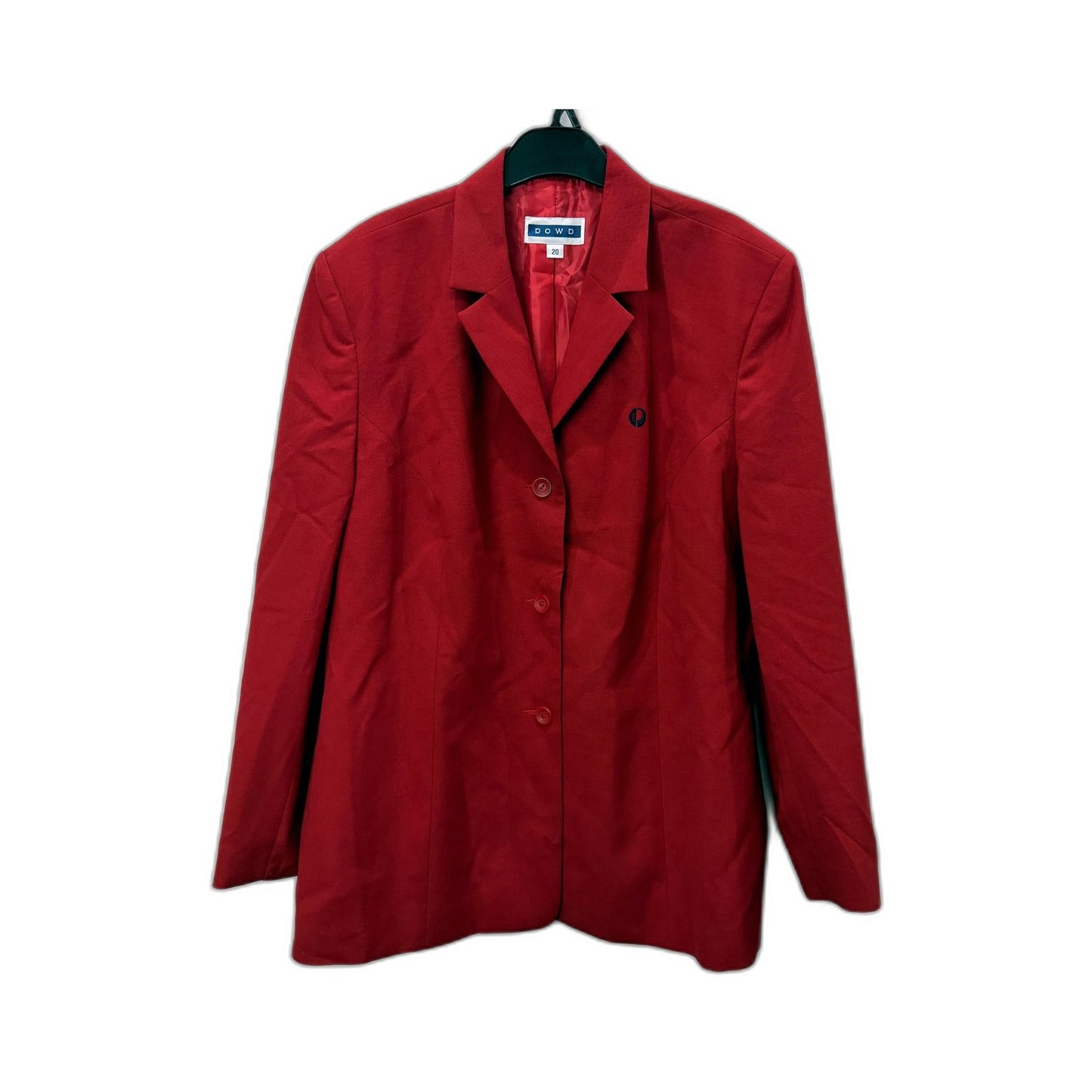 Dowd Womens Red Wool Polyester Casual Lightweight Blazer Size 20 NEW