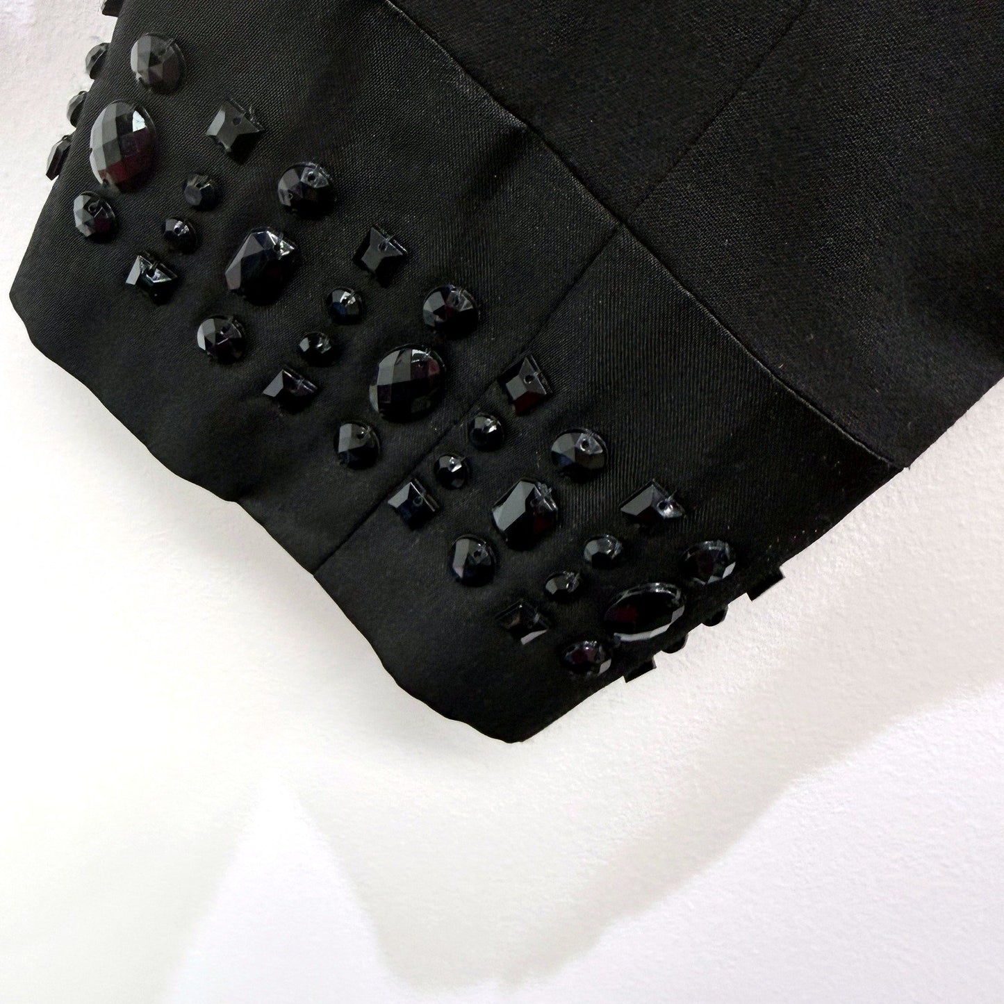 Together Womens Studded Embellished Black Blazer Jacket for Size 42