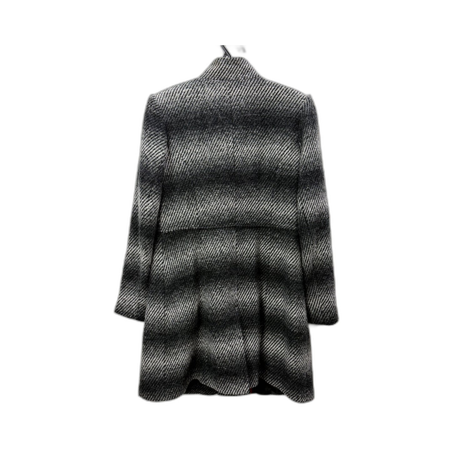 United Womens Wool Blend Striped Coat - Warm Winter Outerwear for Ladies