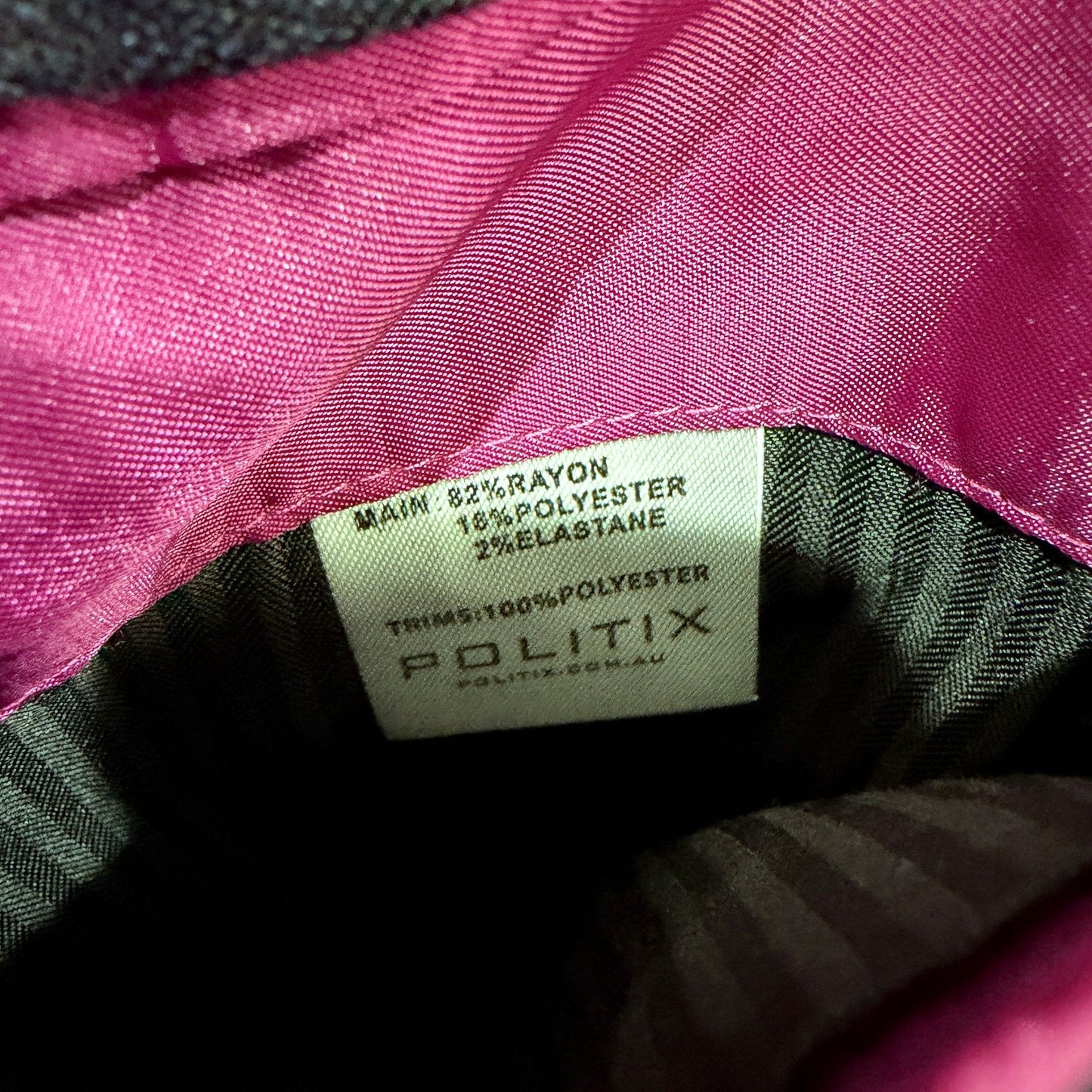 Politix Mens Slim Fit Bespoke Tailored Burgundy Suit Jacket Size M NEW