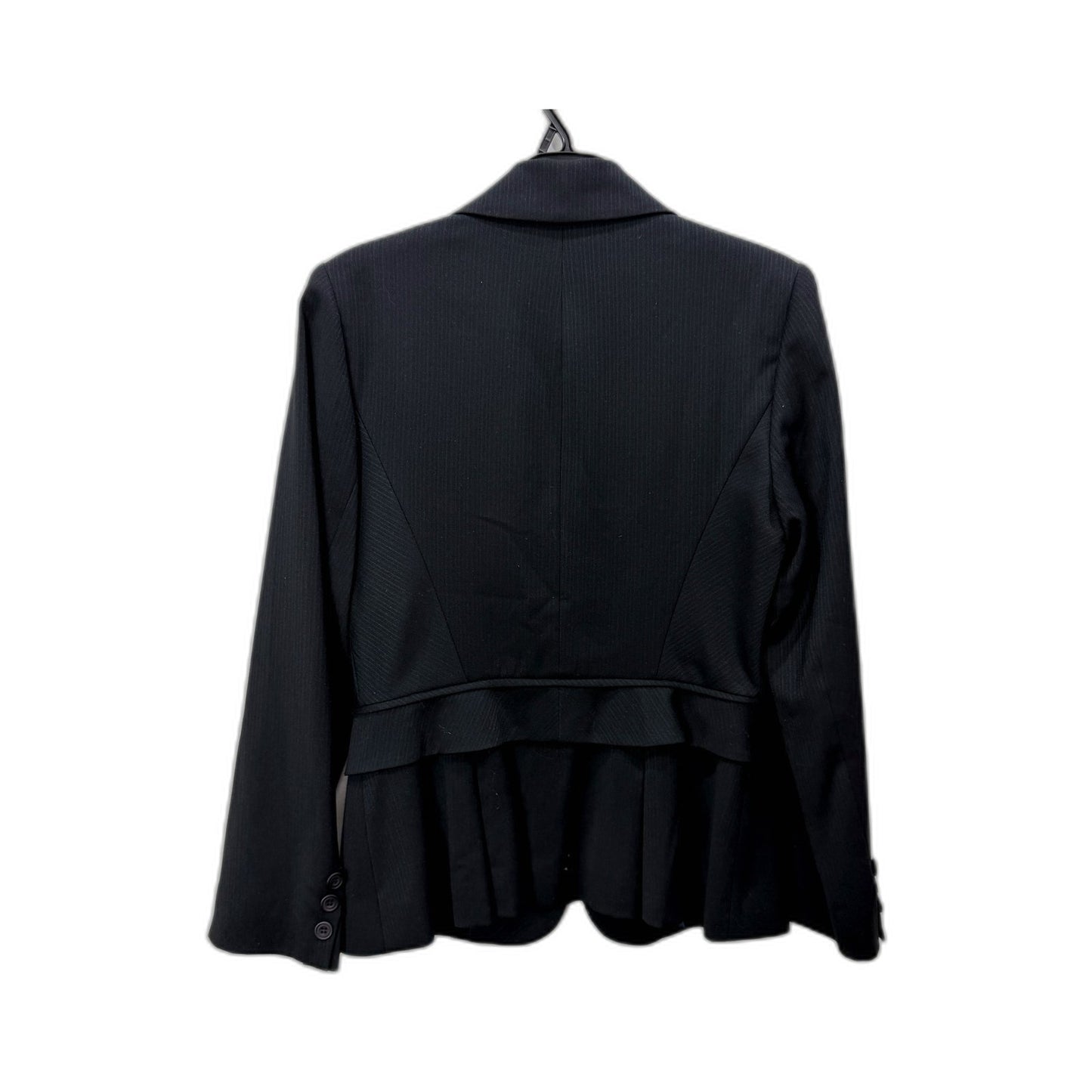 Jacqui-E Womens Peplum Tailored Black Blazer for Office Wear, Size 8