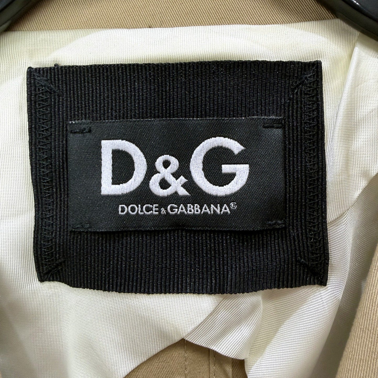 Dolce & Gabbana Mens Beige Cotton Blazer Sport Coat Jacket Size 46