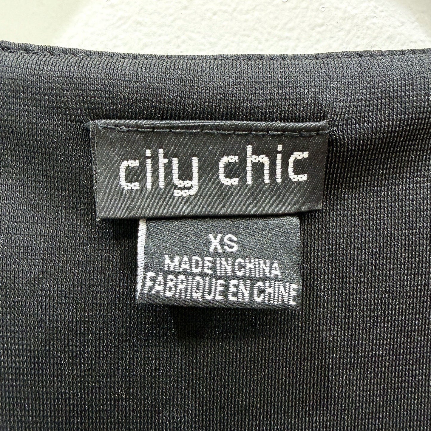 City Chic Womens Sleeveless Floral Print Dress Black and White Size XS