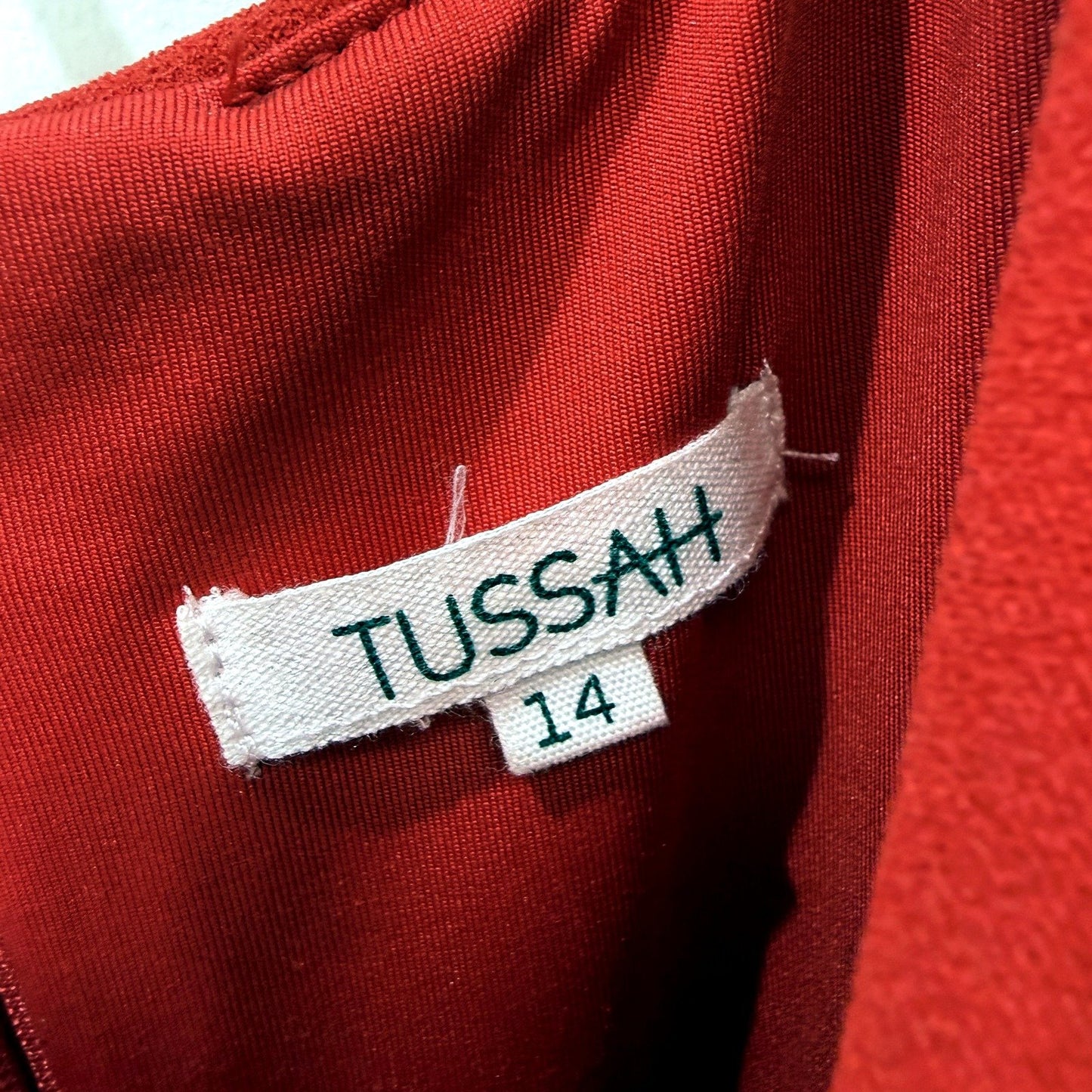 Tussah Womens Sleeveless Red Dress - Size 14 Casual Chic Outfit