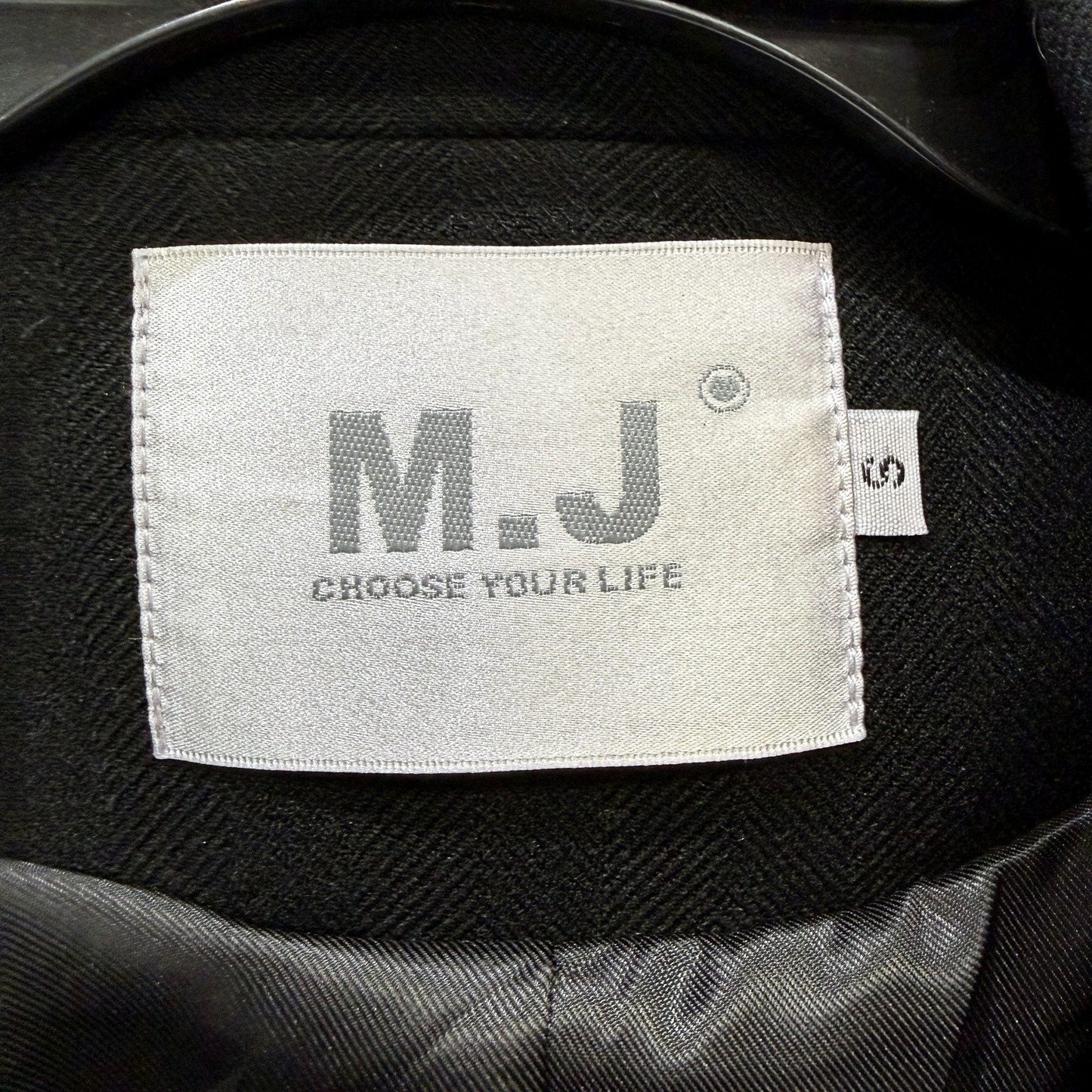 M.J. Womens Black Blazer with Pearl Button Closure, Size S