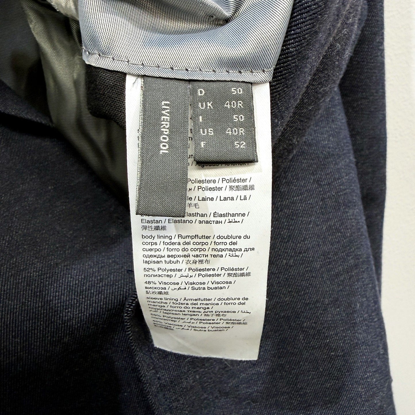 Esprit Mens Navy Blue Classic Formal Suit Blazer Jacket, Size 40R