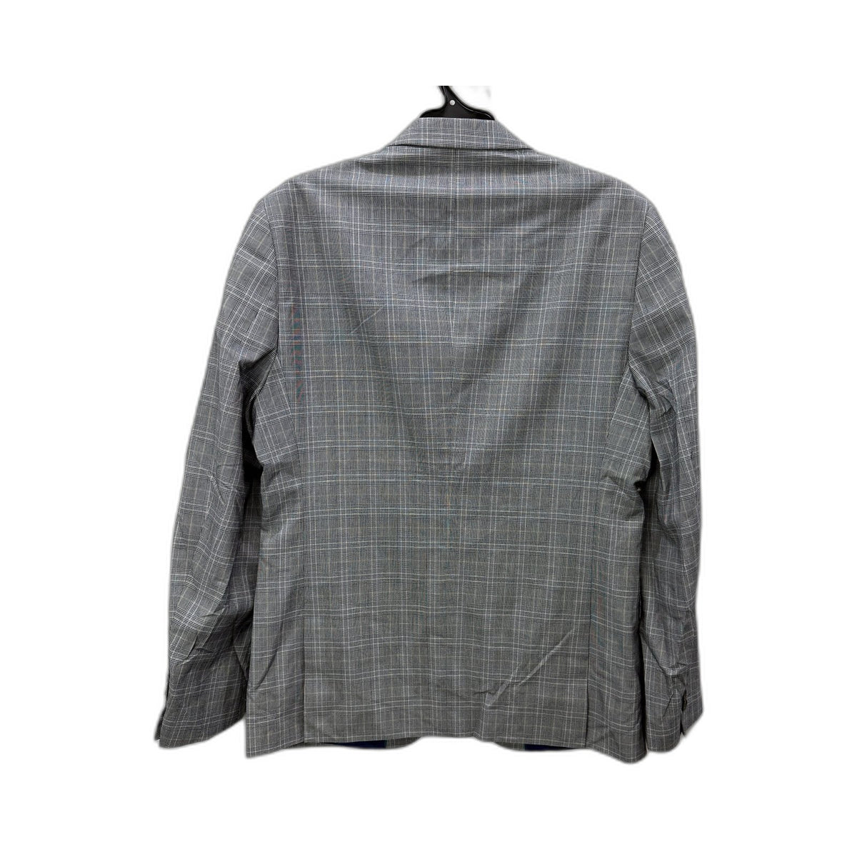 River Island Mens Gray Plaid Suit Jacket, Size 40R