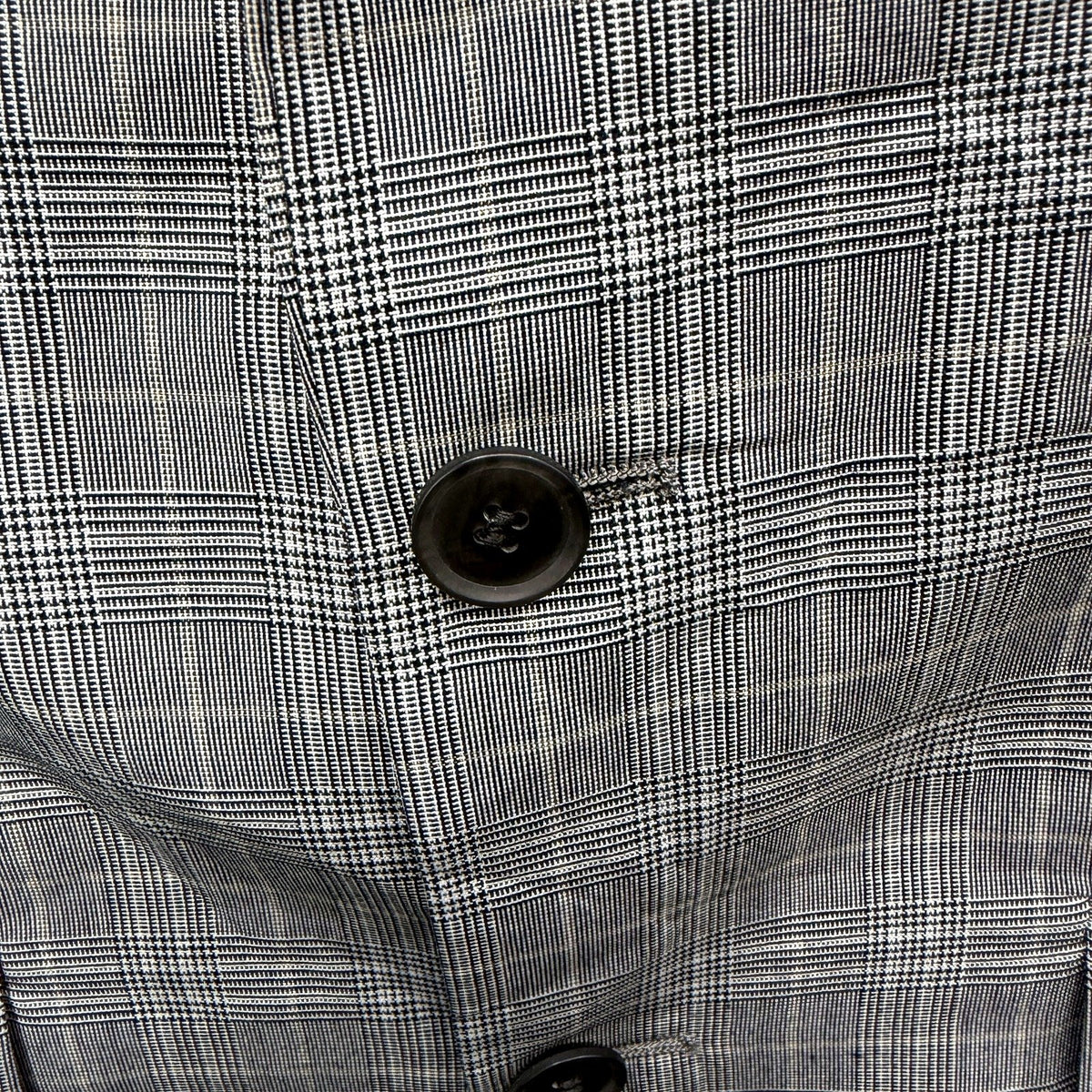River Island Mens Gray Plaid Suit Jacket, Size 40R