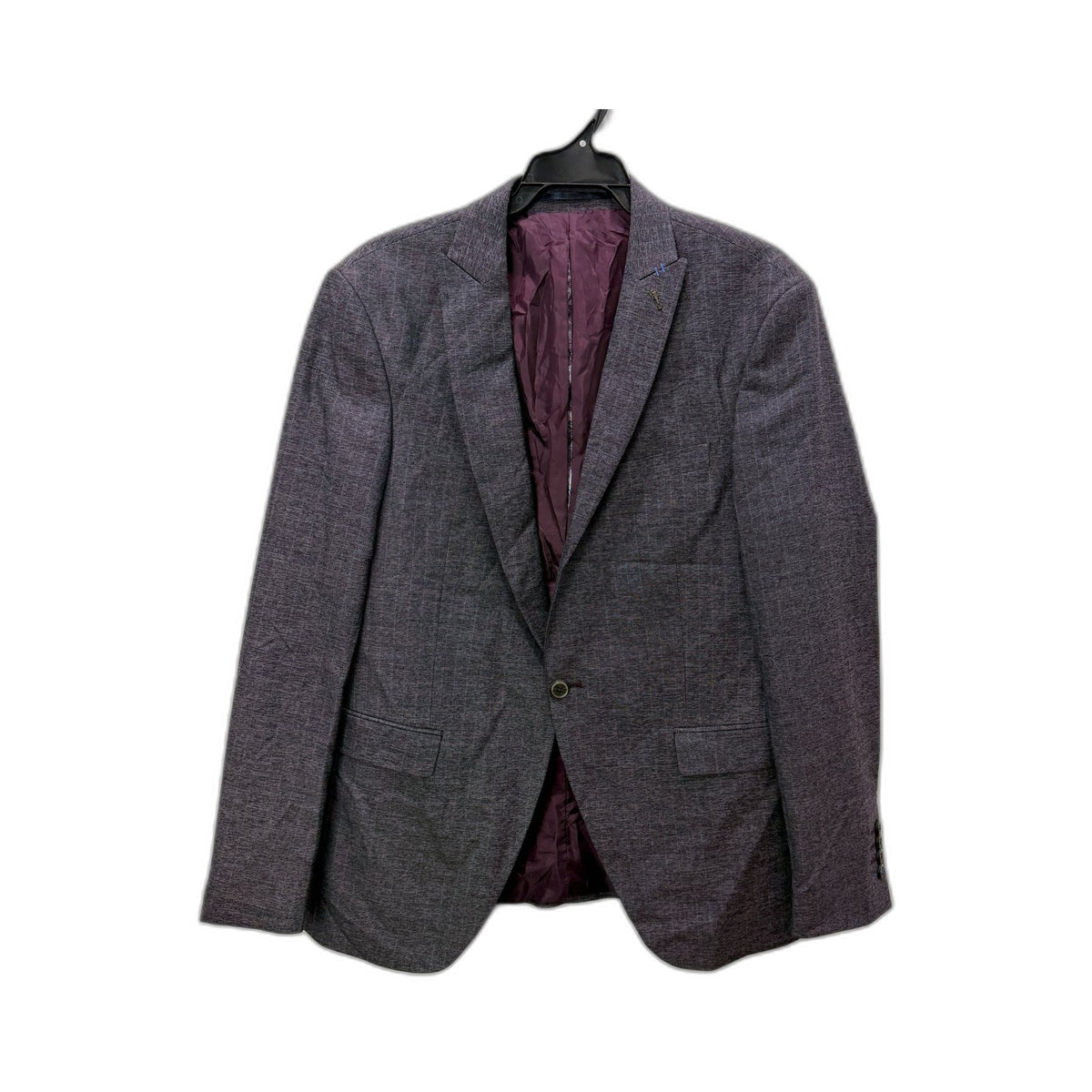 Travis Mens Slim Fit Suit Jacket in Wine, Size 40R