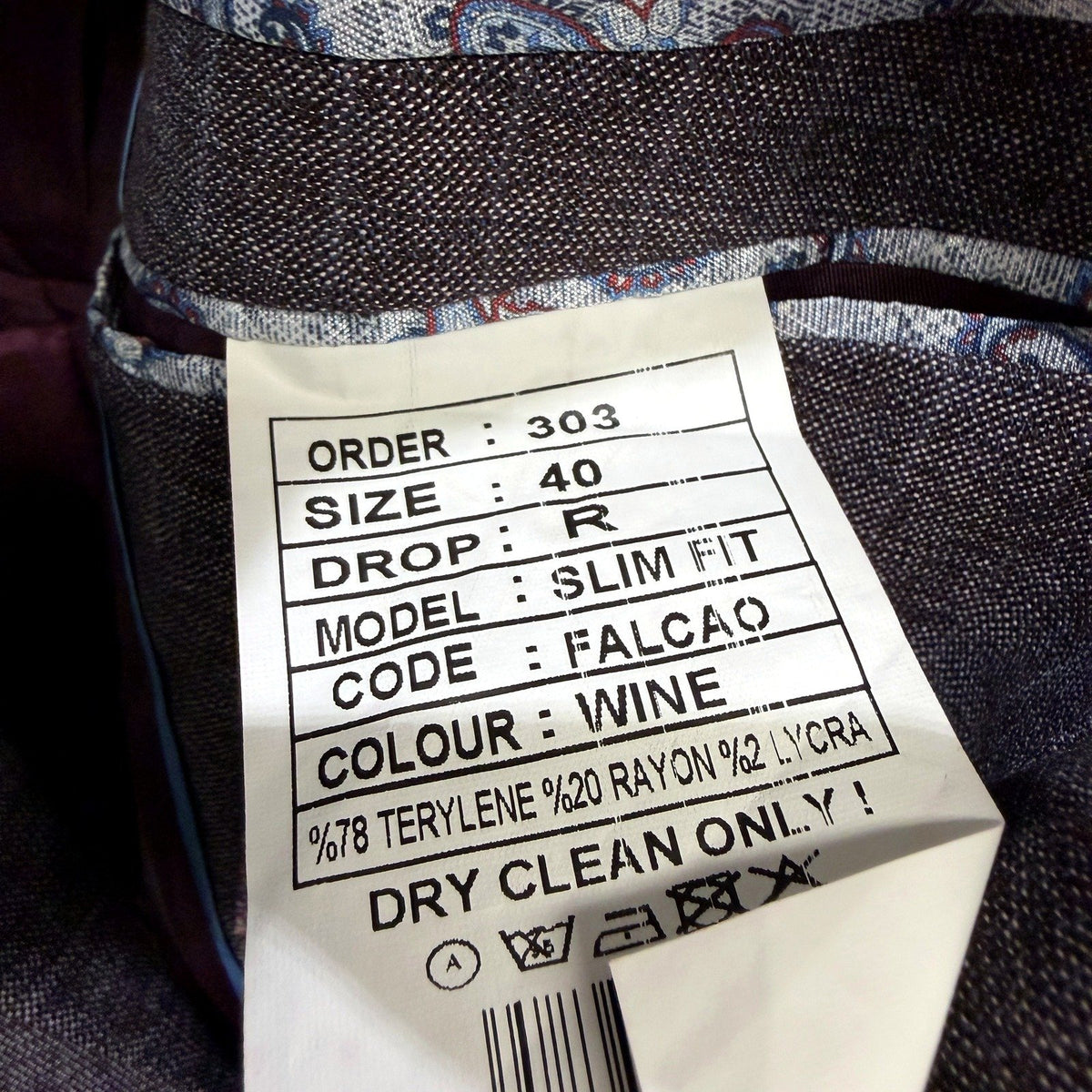 Travis Mens Slim Fit Suit Jacket in Wine, Size 40R