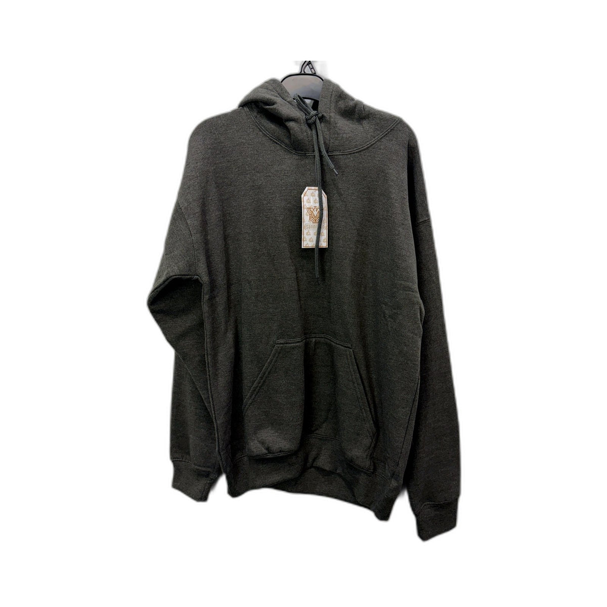 Sannfield Mens Pullover Hoodie in Brown - Casual Cotton Sweatshirt Size M NEW