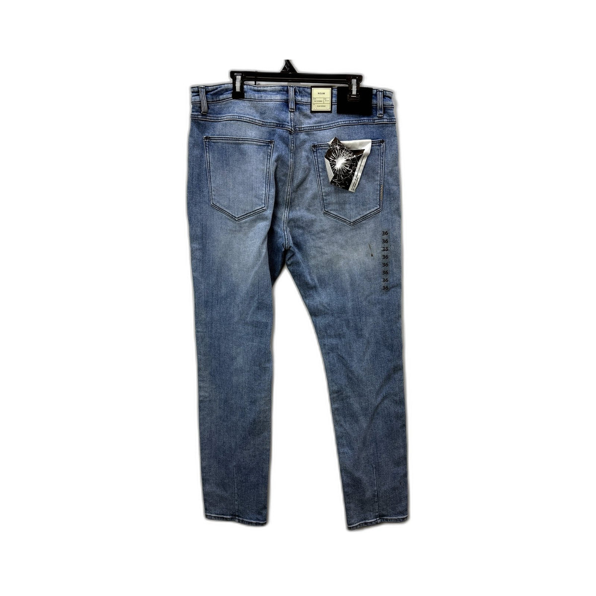 Neuw Mens Ray Tapered Supersonic Slim Fit Light Blue Jeans Size 36:34 NEW