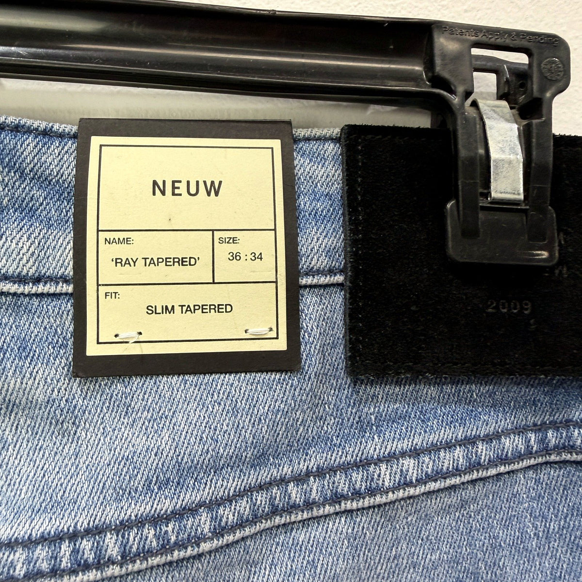 Neuw Mens Ray Tapered Supersonic Slim Fit Light Blue Jeans Size 36:34 NEW