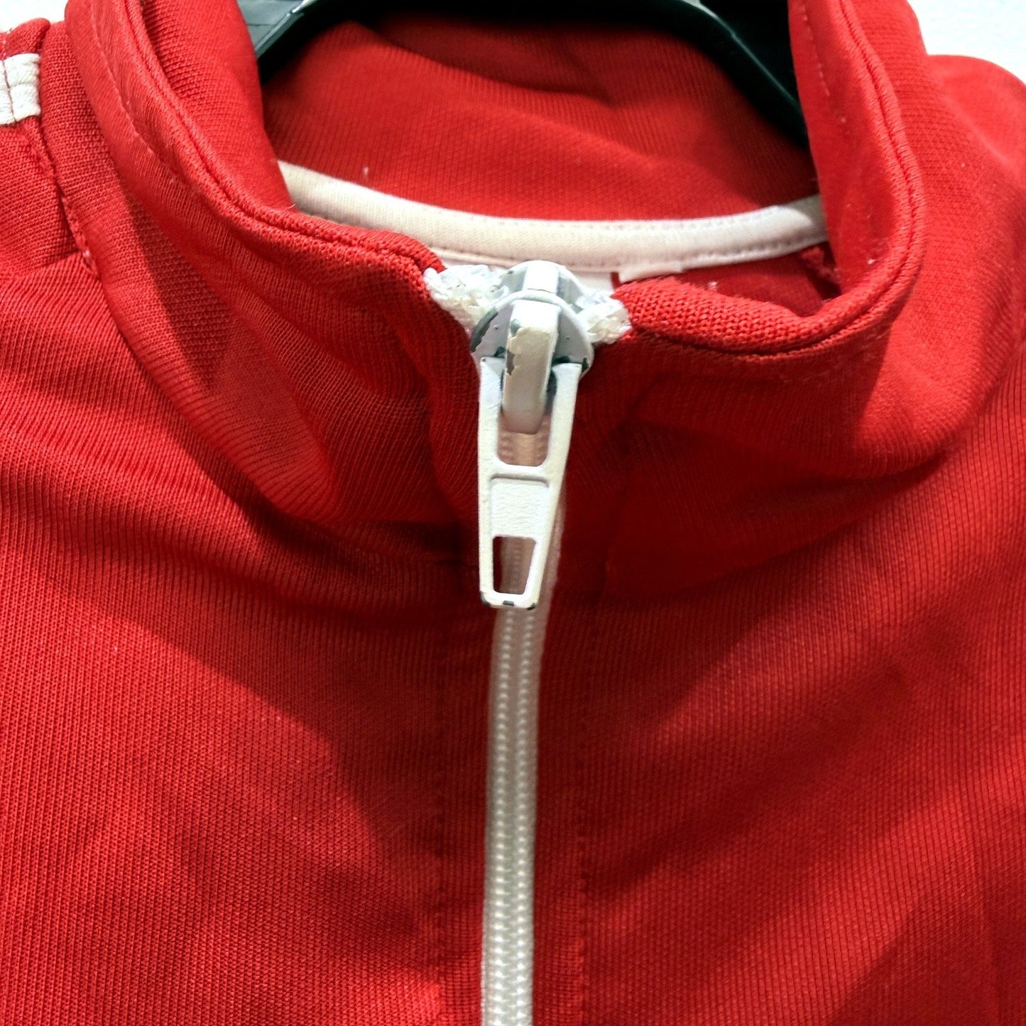 adidas Womens Zipped Sweatshirt Red Lightweight Casual Activewear Size XS