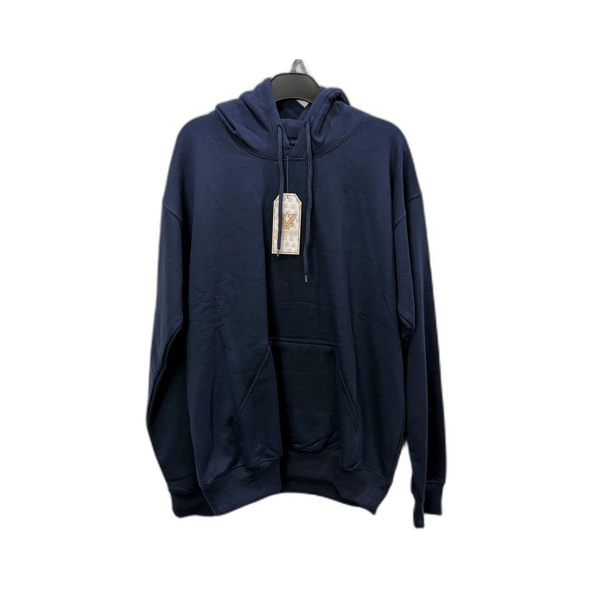 Sannfield Mens Pullover Sweatshirt Navy Blue Hooded Casual Jumper Size M NEW