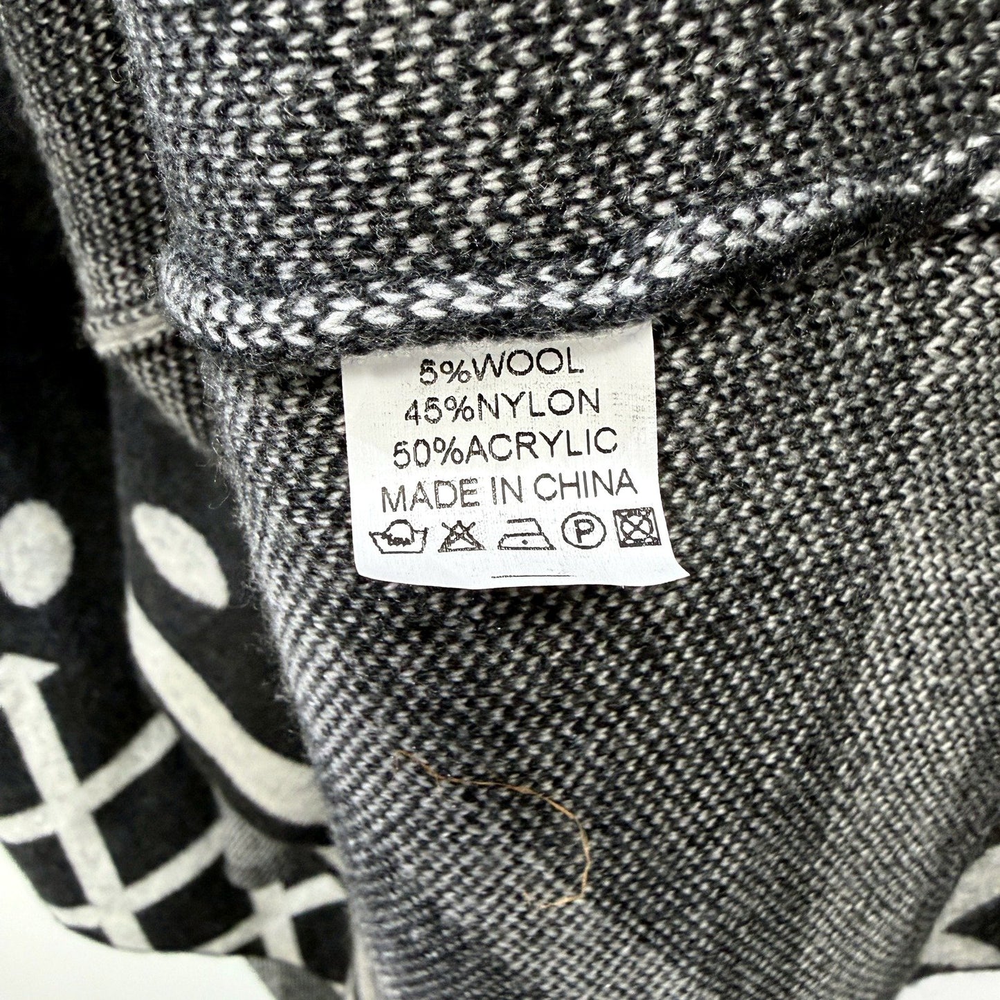 Vangelica Womens Soft Knit Poncho Sweater in Black and Gray for S/M