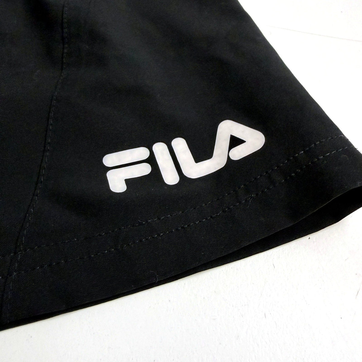 Fila Mens Athletic Gym Workout Shorts in Black 3XL Size
