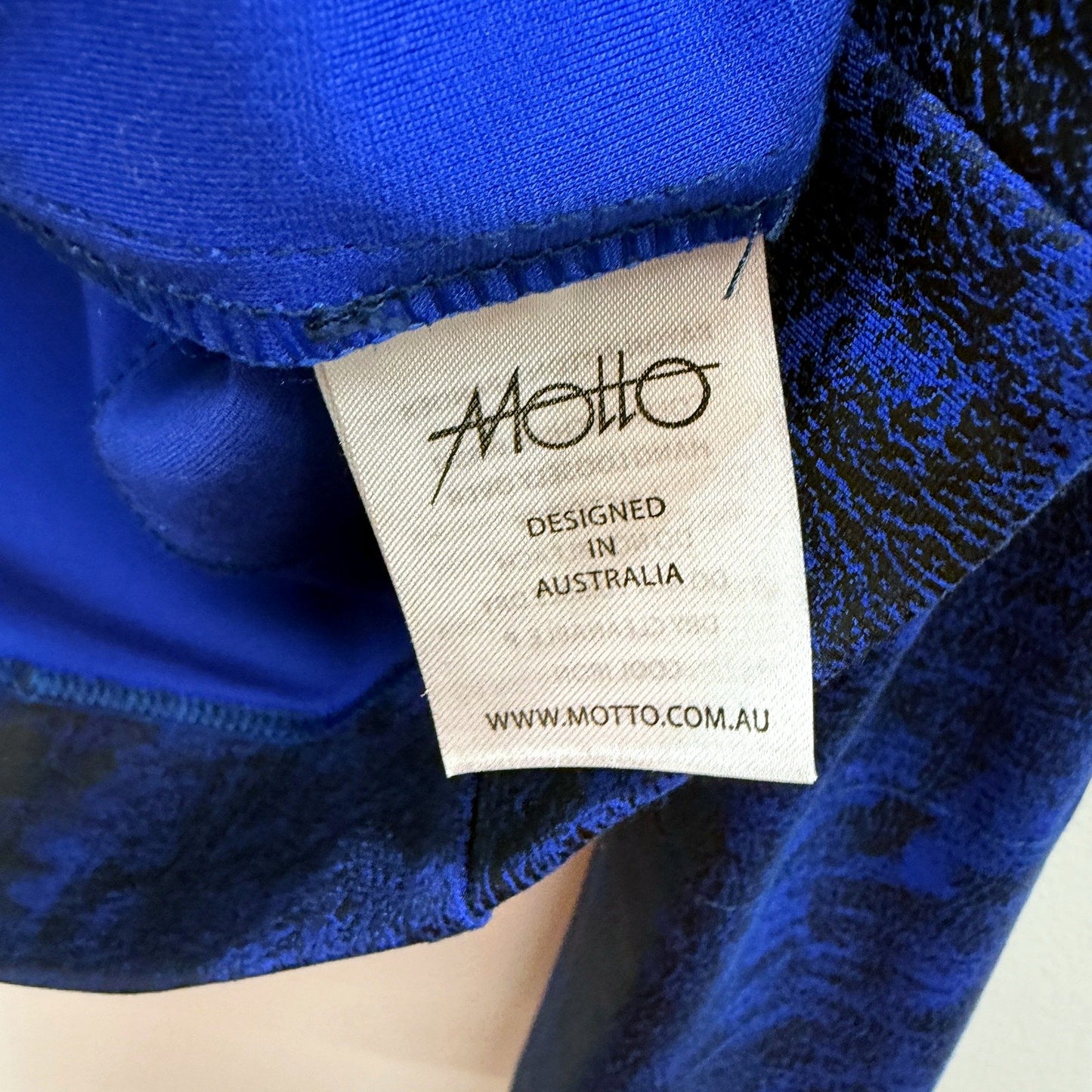 Motto Womens Textured Moto Jacket in Blue with Zip-Up Closure, Rayon, Size 12