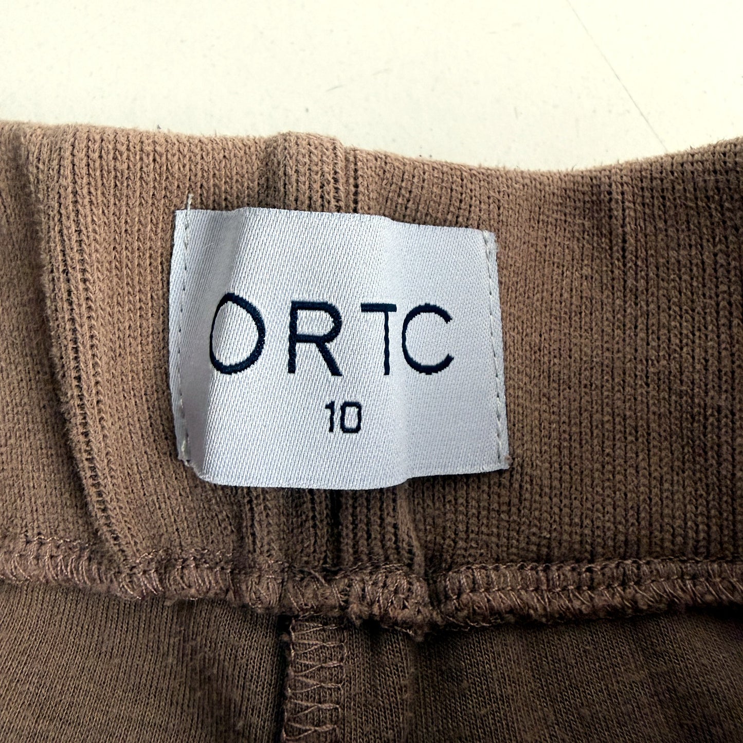 ORTC Womens Corduroy Shorts Pleated Elastic Waist Casual Comfortable Brown Size