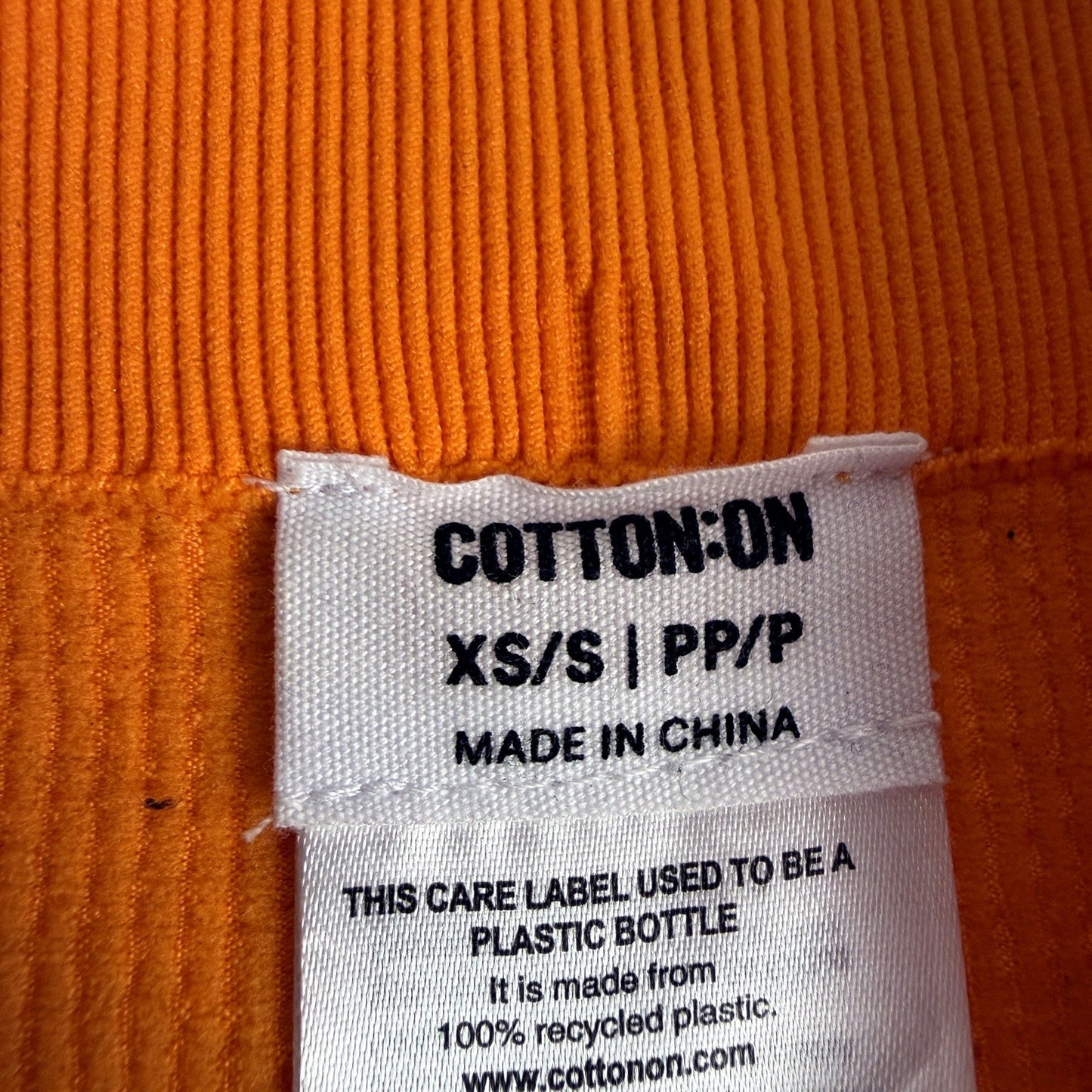 Cotton:on Womens Cycling Shorts Orange Lightweight Athletic Workout Size XS/S