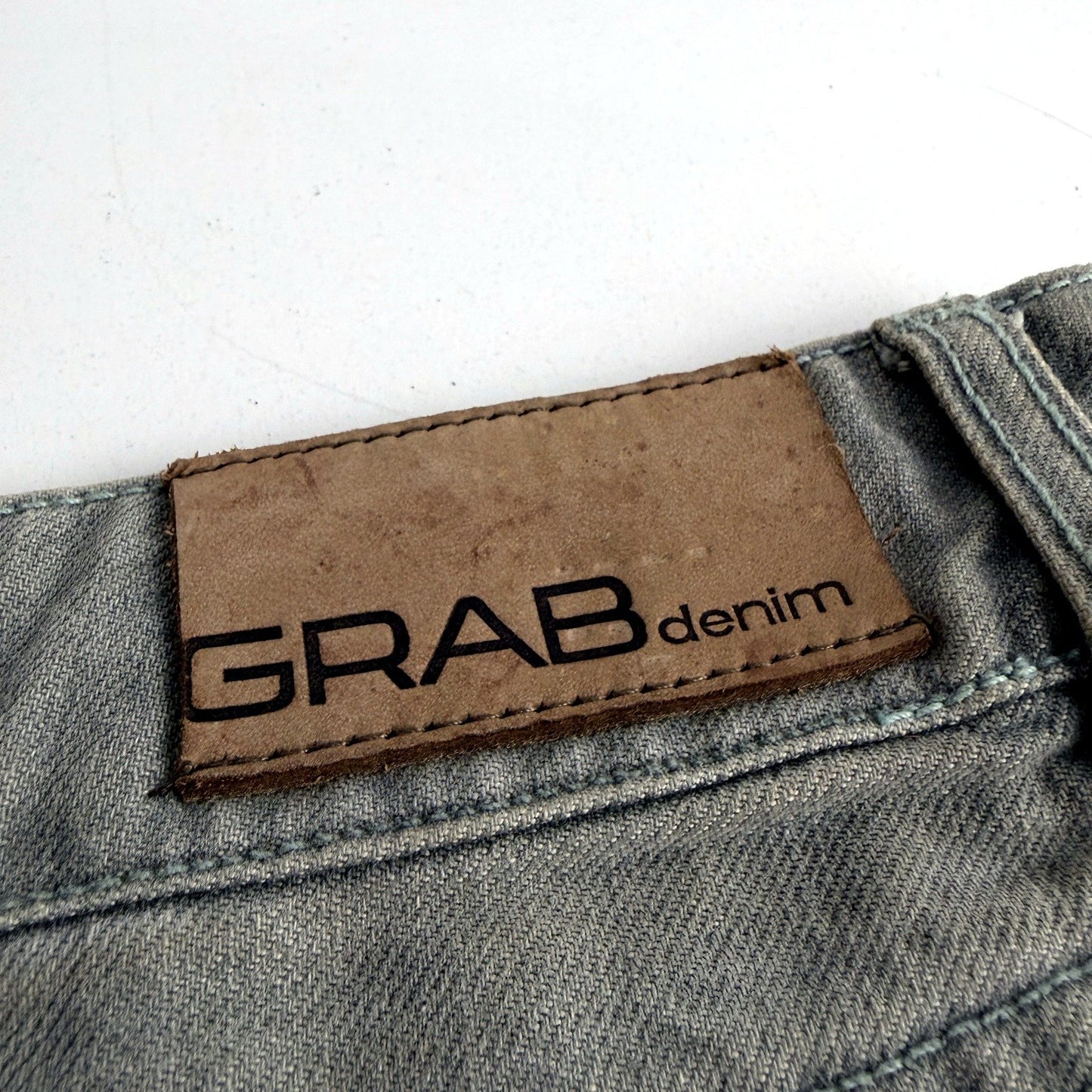 Gray Distressed Denim Skirt Womens with Frayed Hem, Size 10