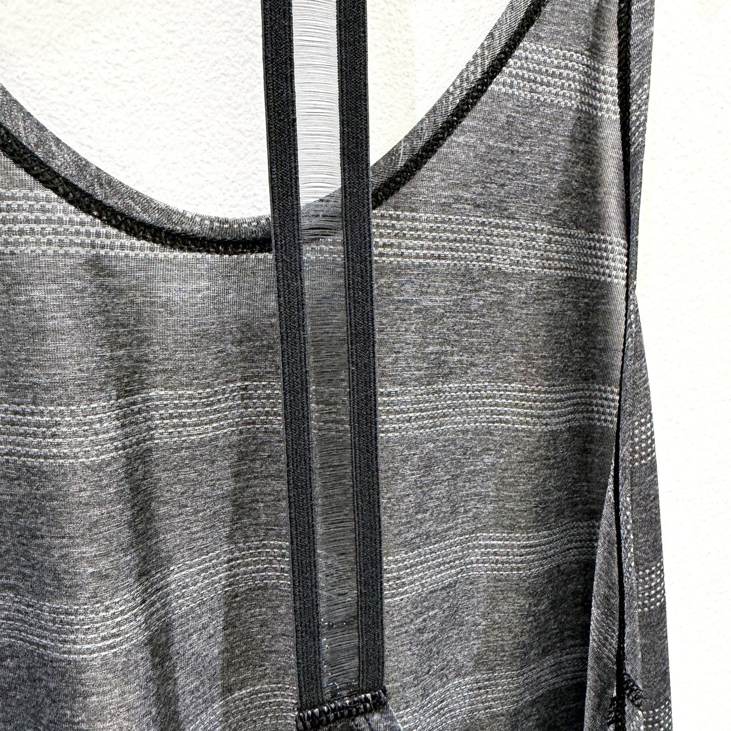 Nike Womens Gray Striped Cotton Blend Activewear Tank Top Size S