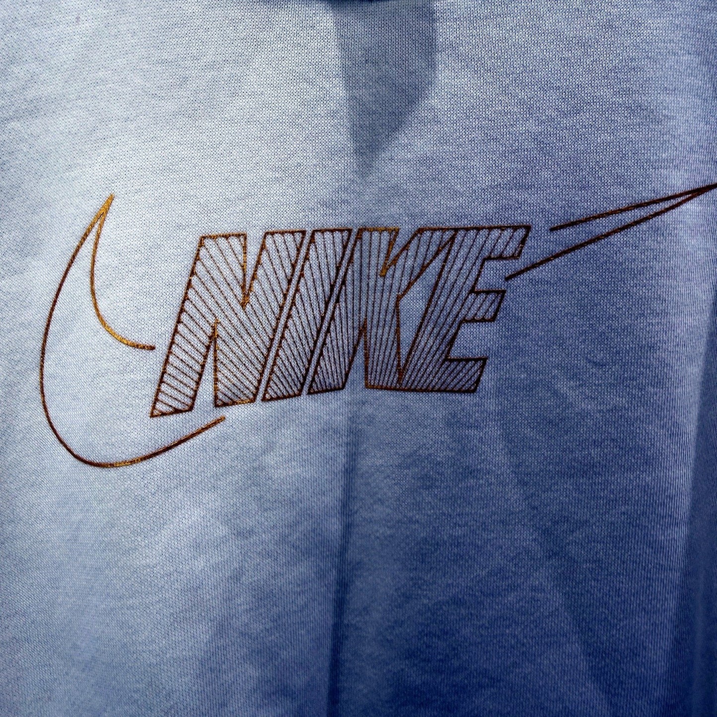 Nike Womens Beige Cotton Blend Pullover Sweatshirt for Comfortable Fit Size M