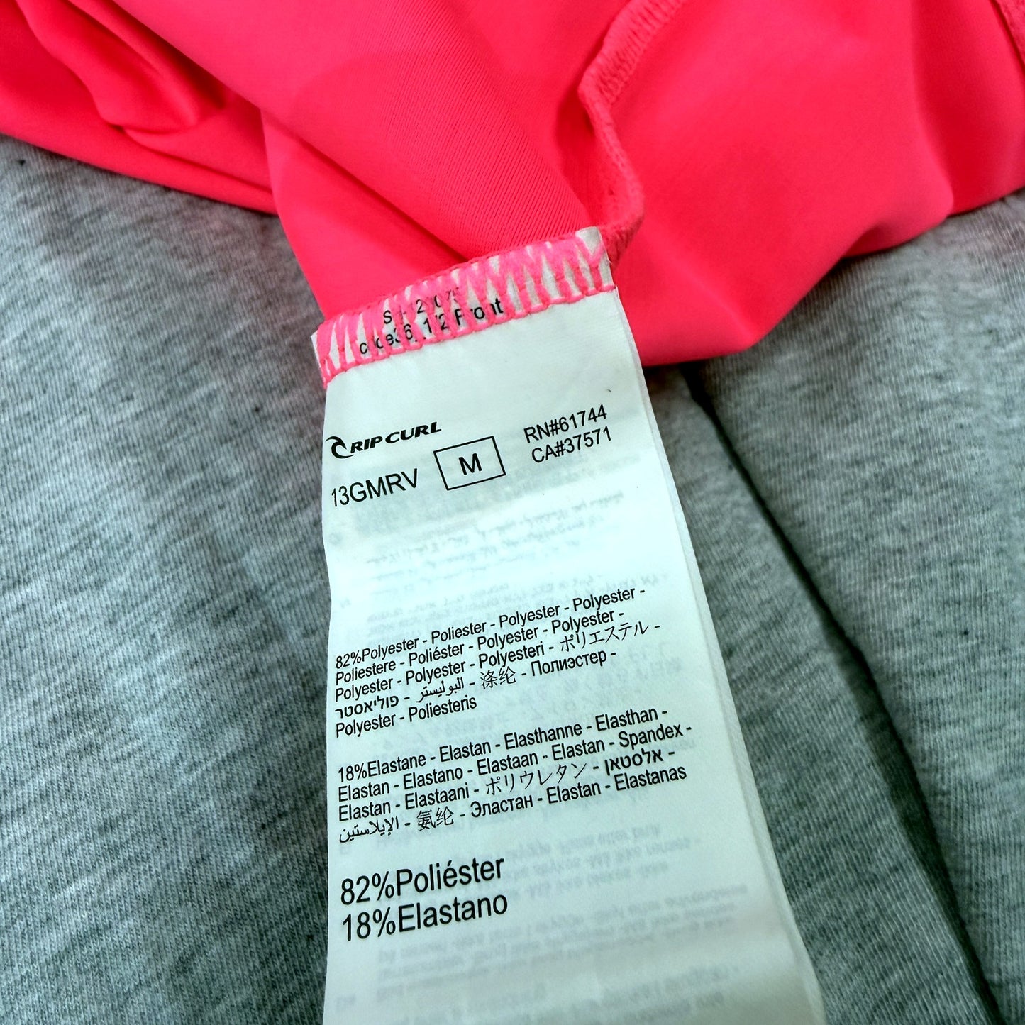 Rip Curl Womens Swimsuit Cropped Tank Top in Pink, Size M