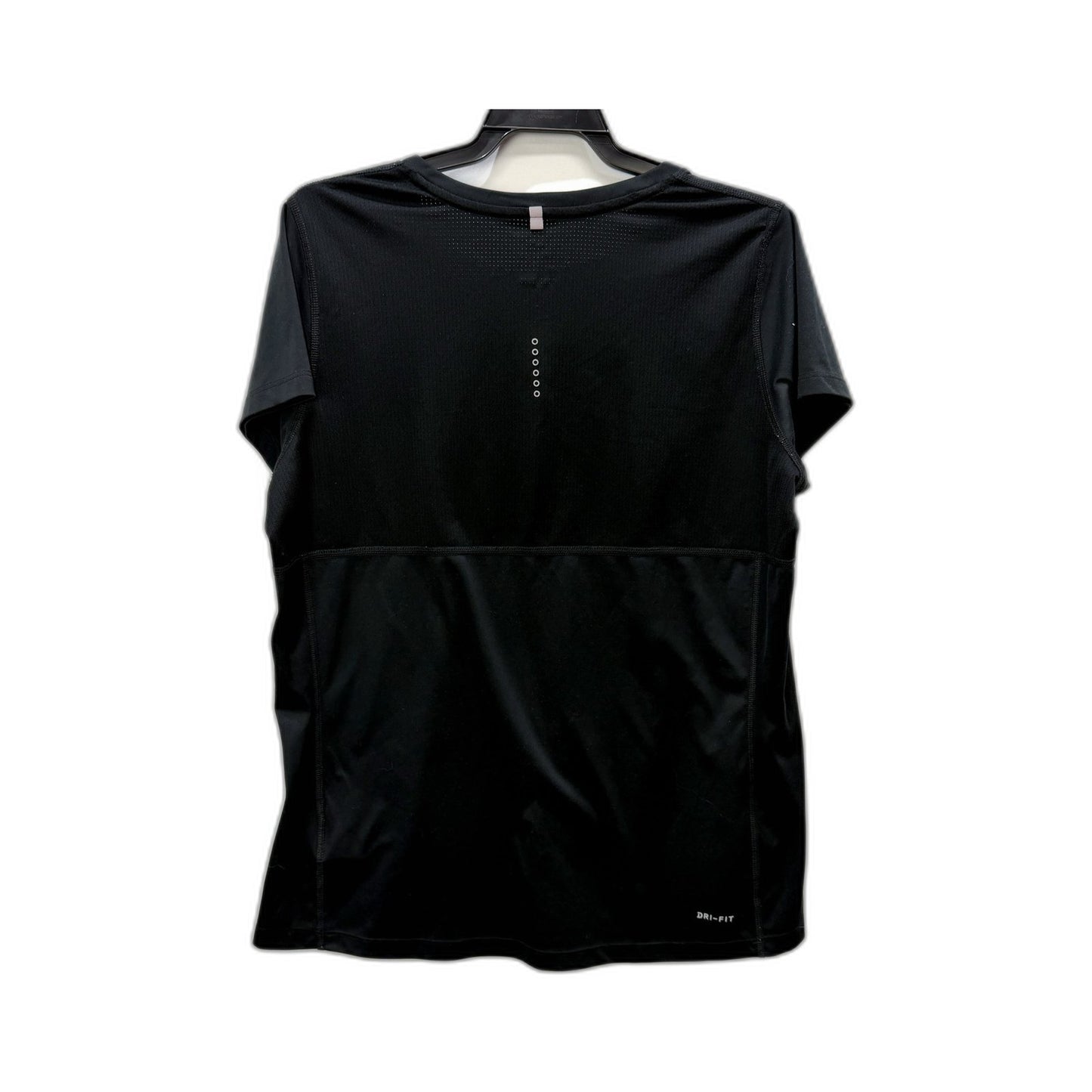 Nike Womens Dri-Fit Running Shirt Black Moisture Wicking Athletic Size XL