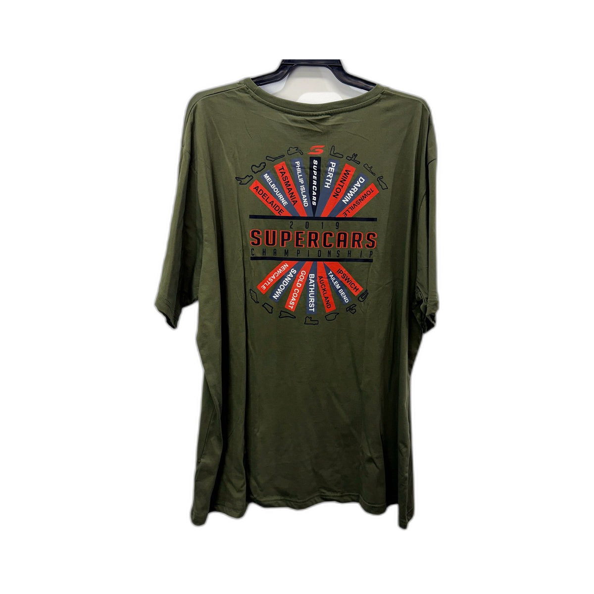 Supercars Mens T-Shirt Olive Green Pullover Sweatshirt in Extra Large Size NEW