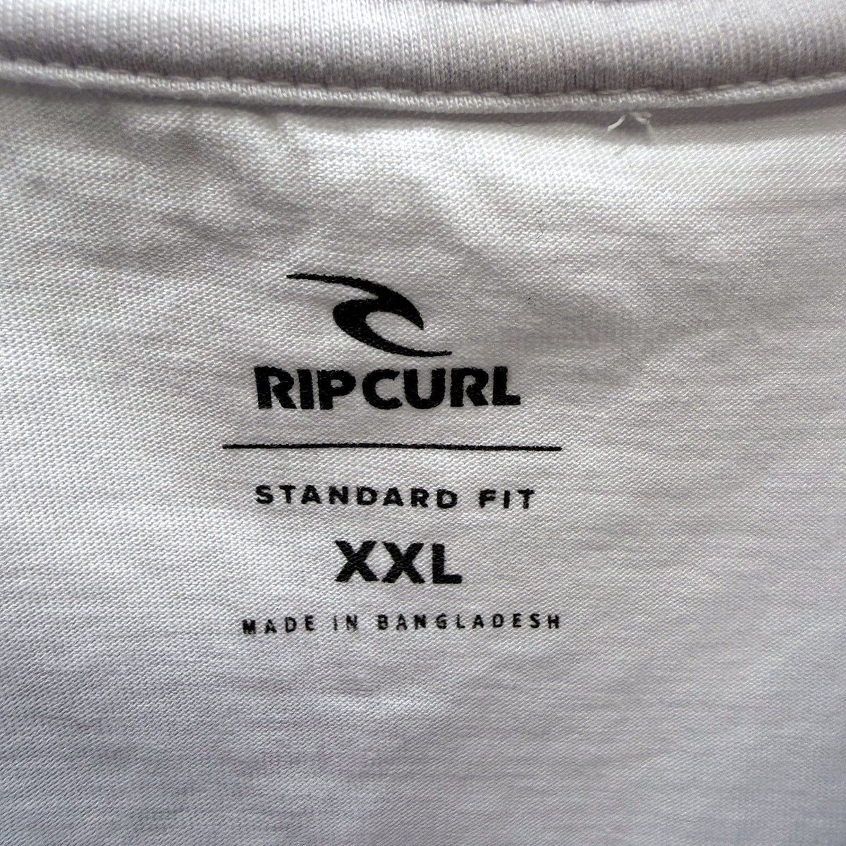 Rip Curl Mens Standard Fit Cotton T-Shirt with Pocket in White, XXL Size NEW