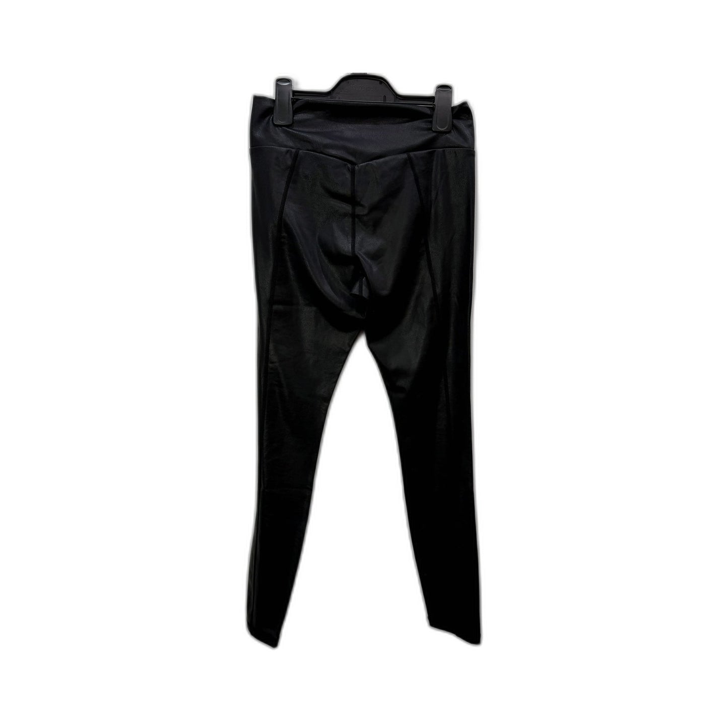 Bfree Womens Faux Leather Look Leggings Stretchy Spandex Athletic Black NEW