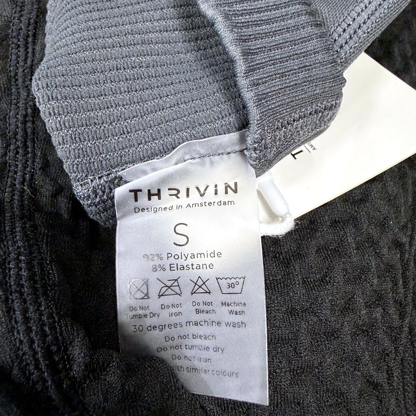 Thrivin Womens Elevate Sculpting Mid Waist Scrunch Leggings Charcoal Grey NEW