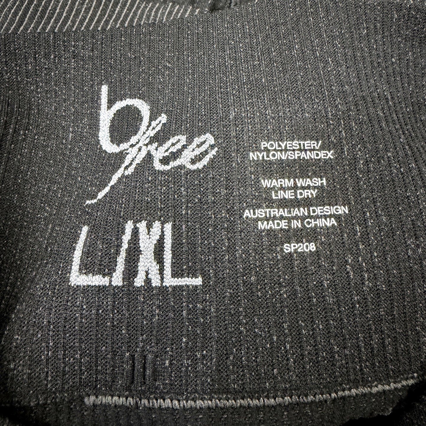 Bfree Womens Honeycomb Seamless Leggings Black/Grey Stretchy Comfortable NEW