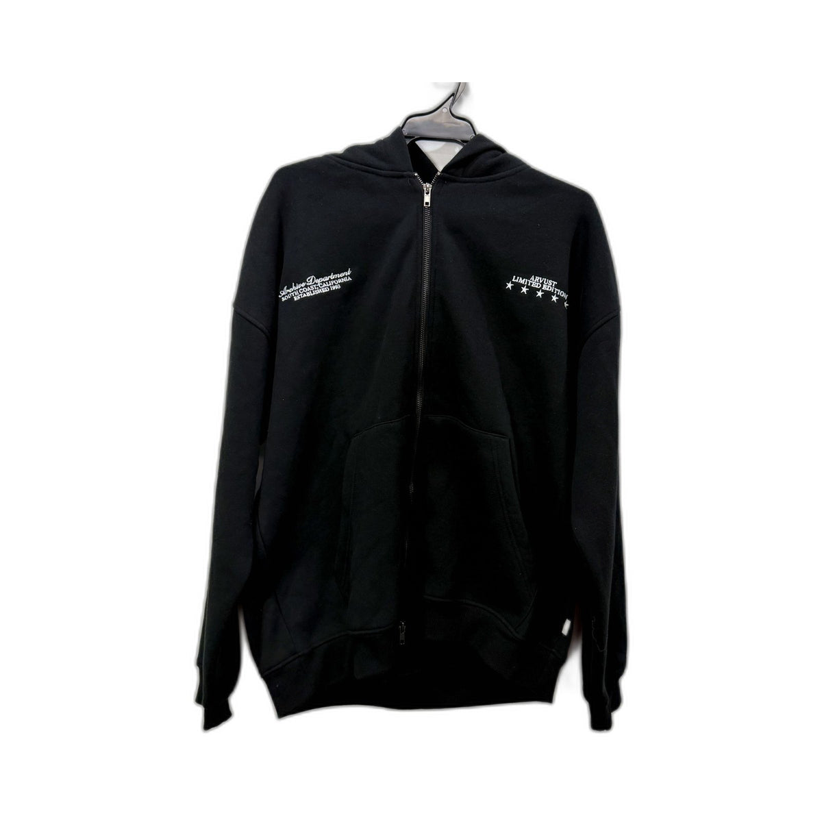Arvust Mens Archive Zip Hoodie in Black, Size M NEW