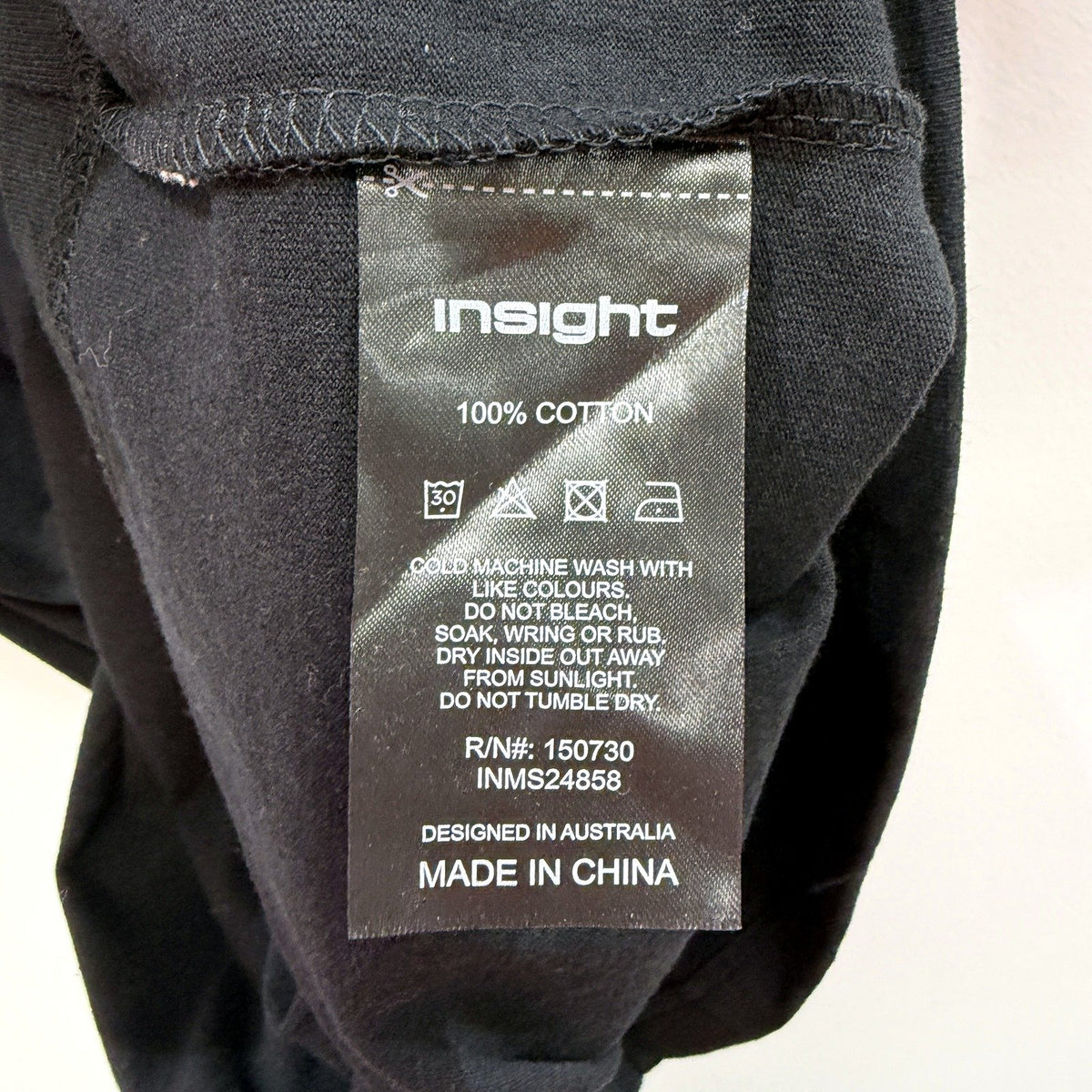 Insight Mens Comfortable Cotton Pullover Sweatshirt in Black XL NEW